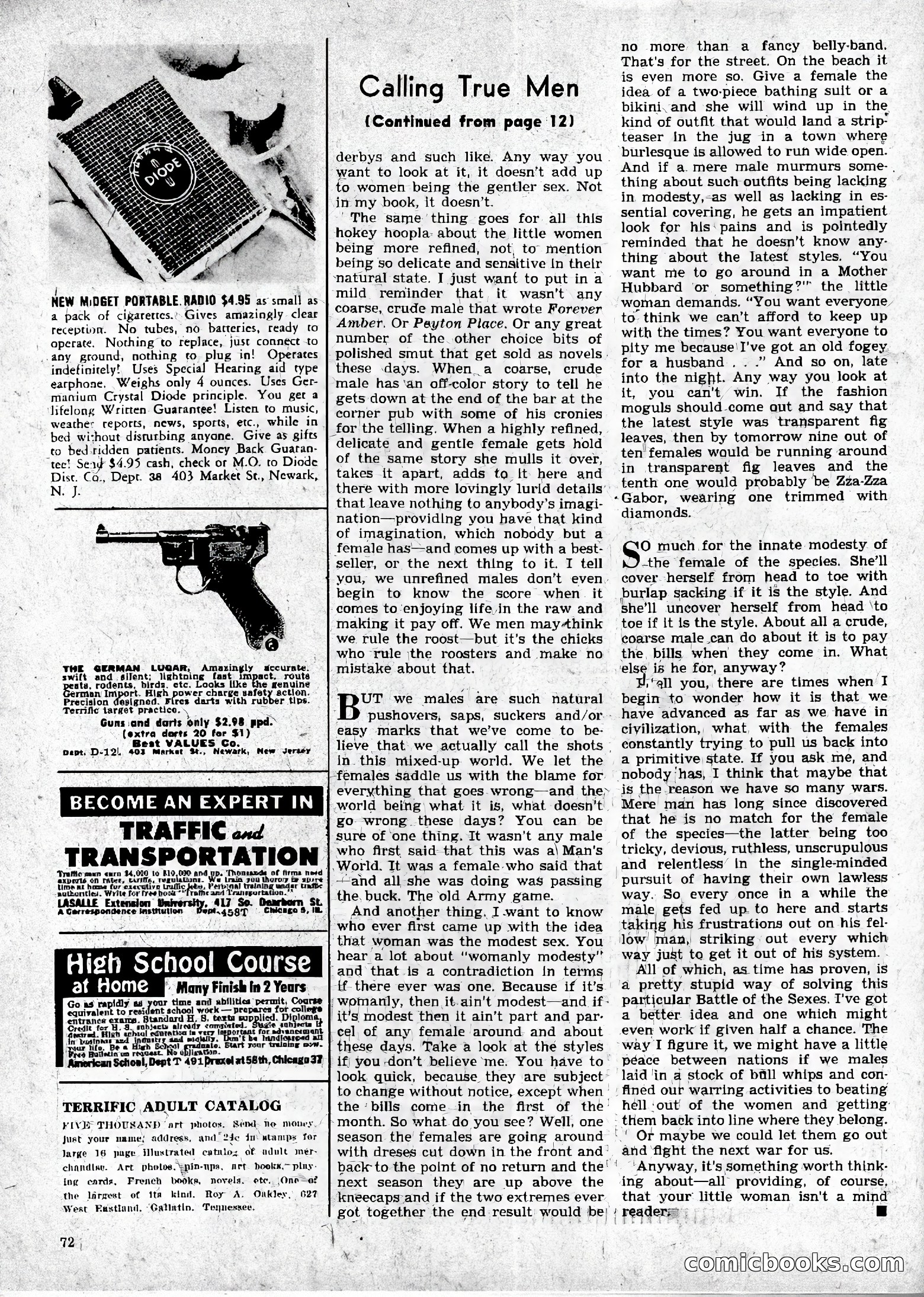 True Men Stories, April 1959 — page 73 of 77