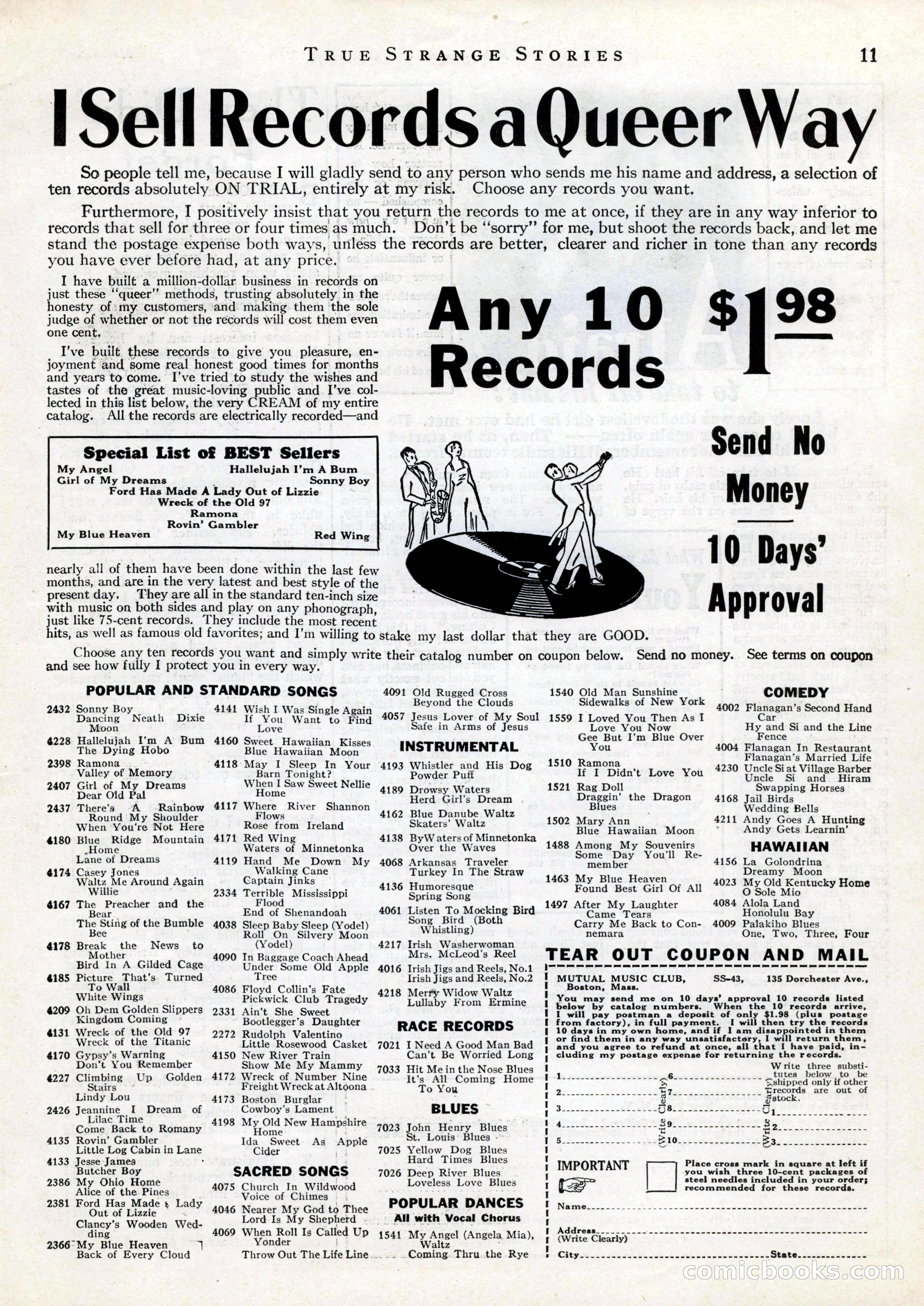 True Strange Stories, March 1929 — page 13 of 100