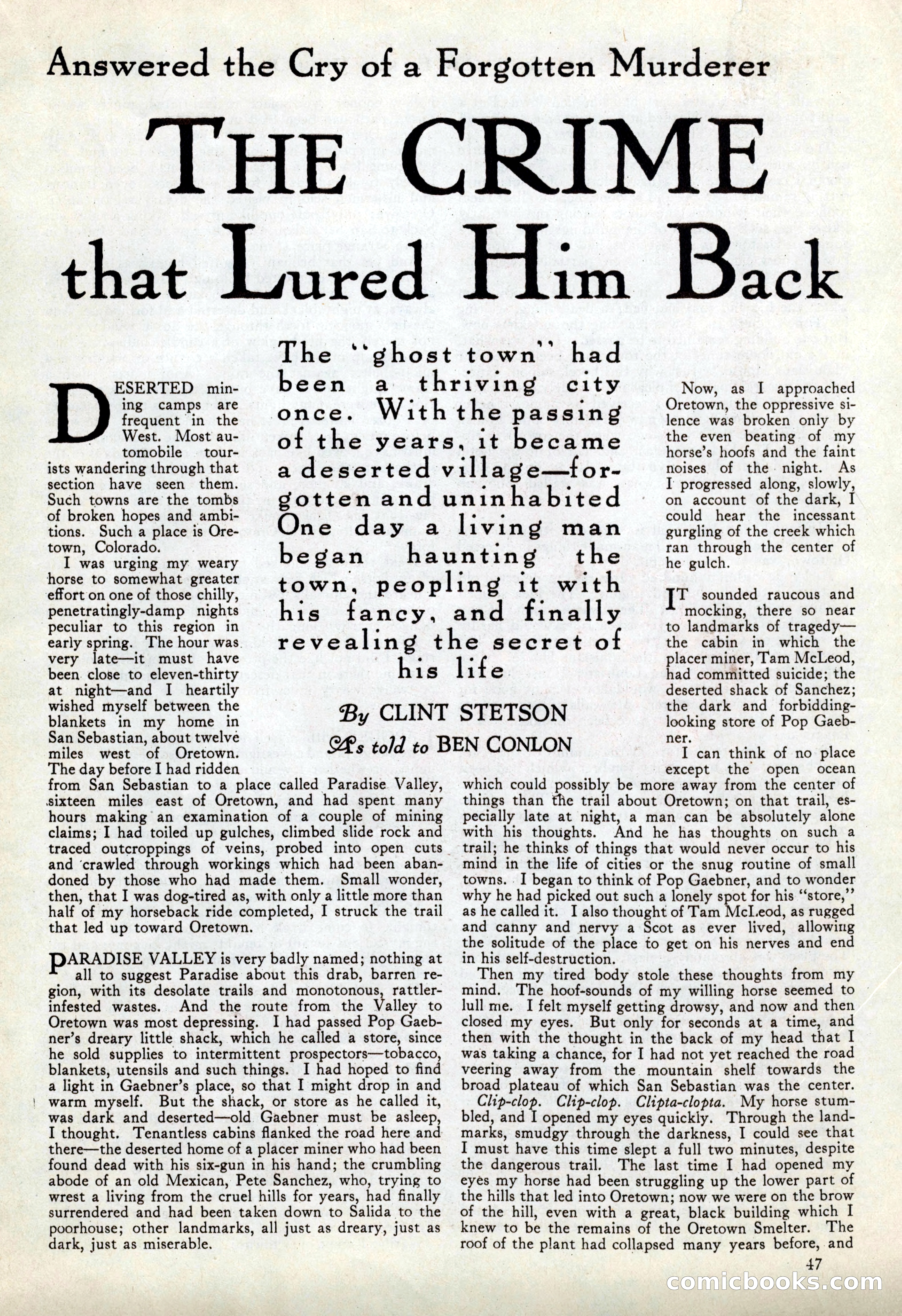 True Strange Stories, March 1929 — page 49 of 100