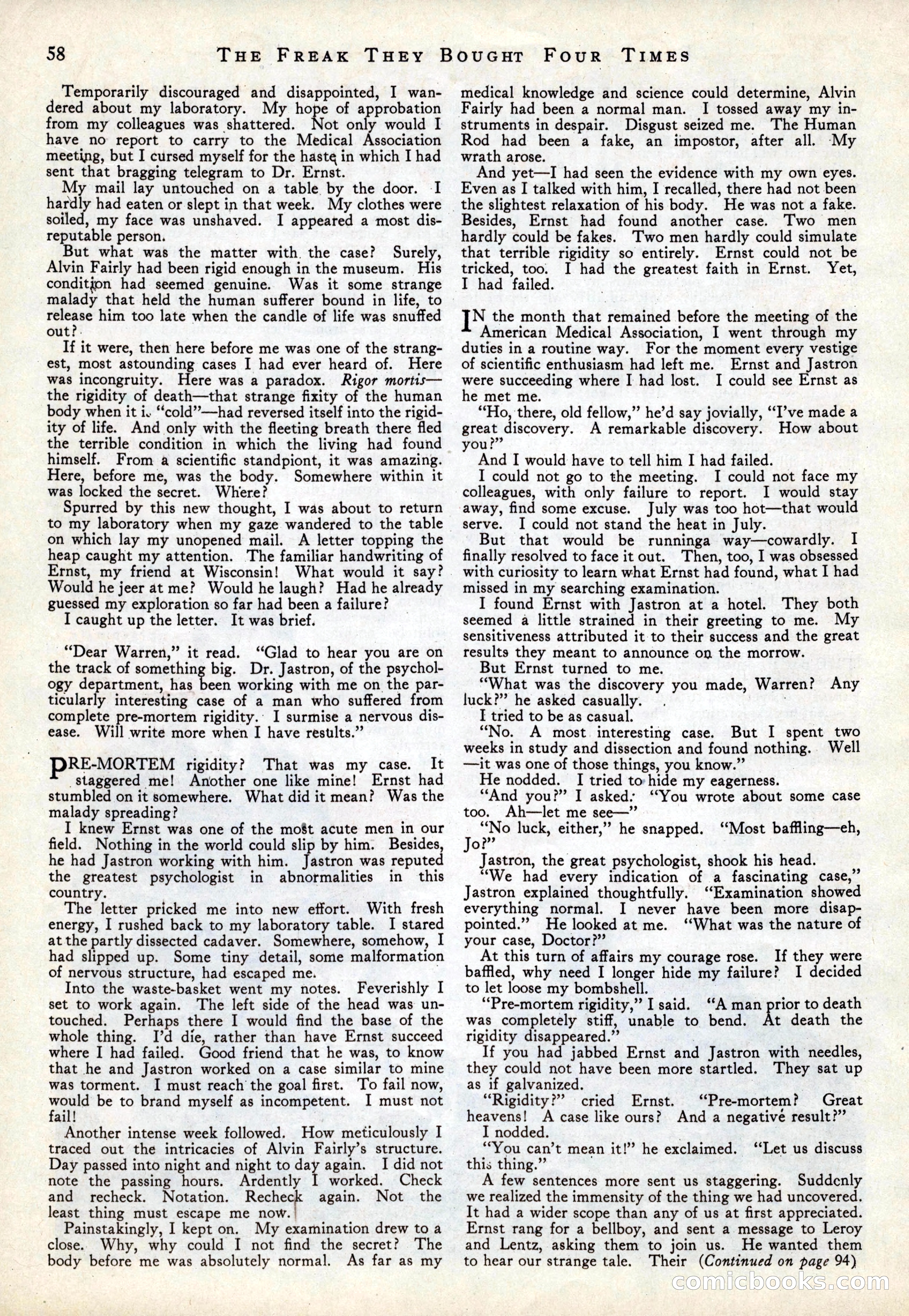 True Strange Stories, March 1929 — page 60 of 100