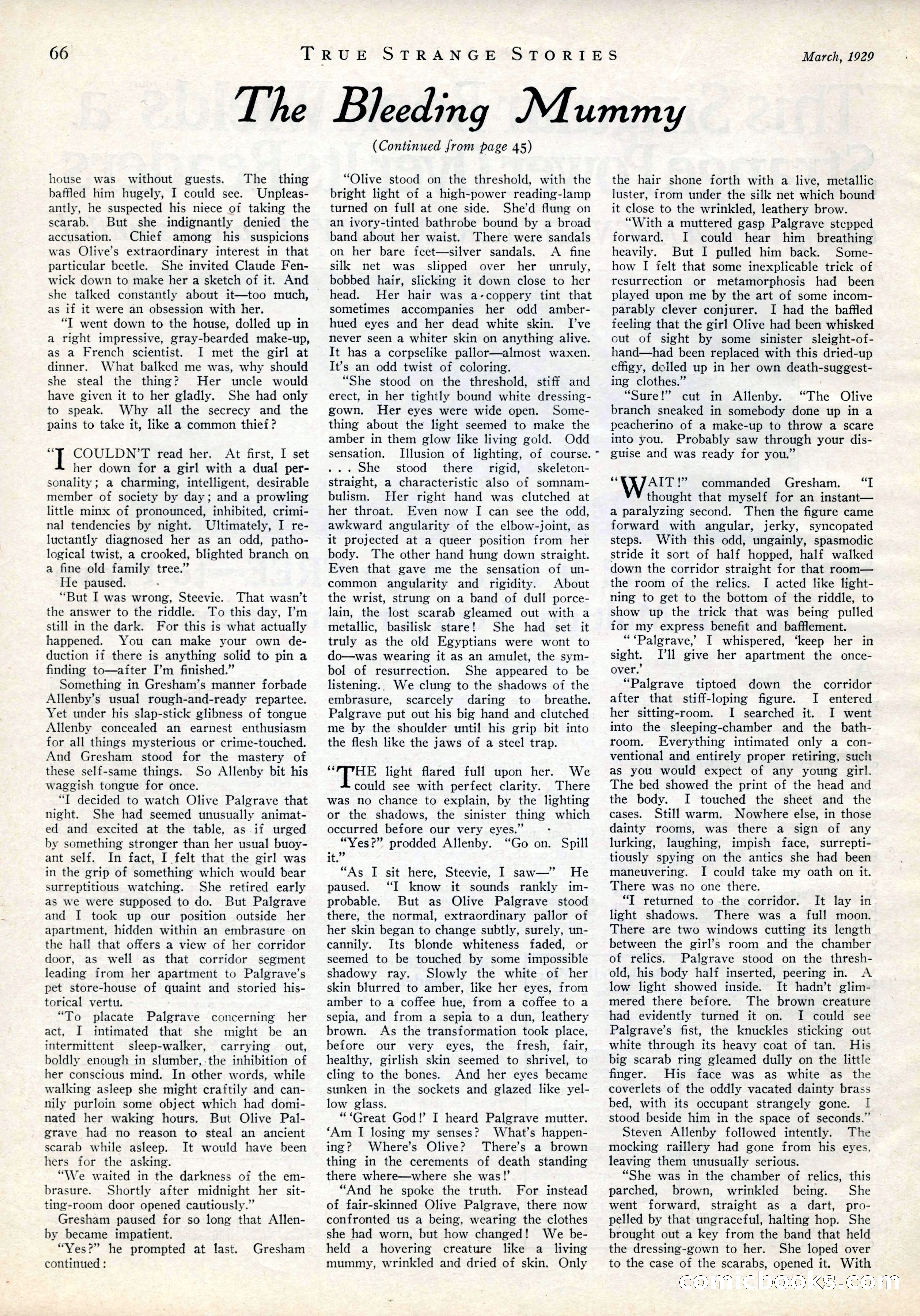 True Strange Stories, March 1929 — page 68 of 100