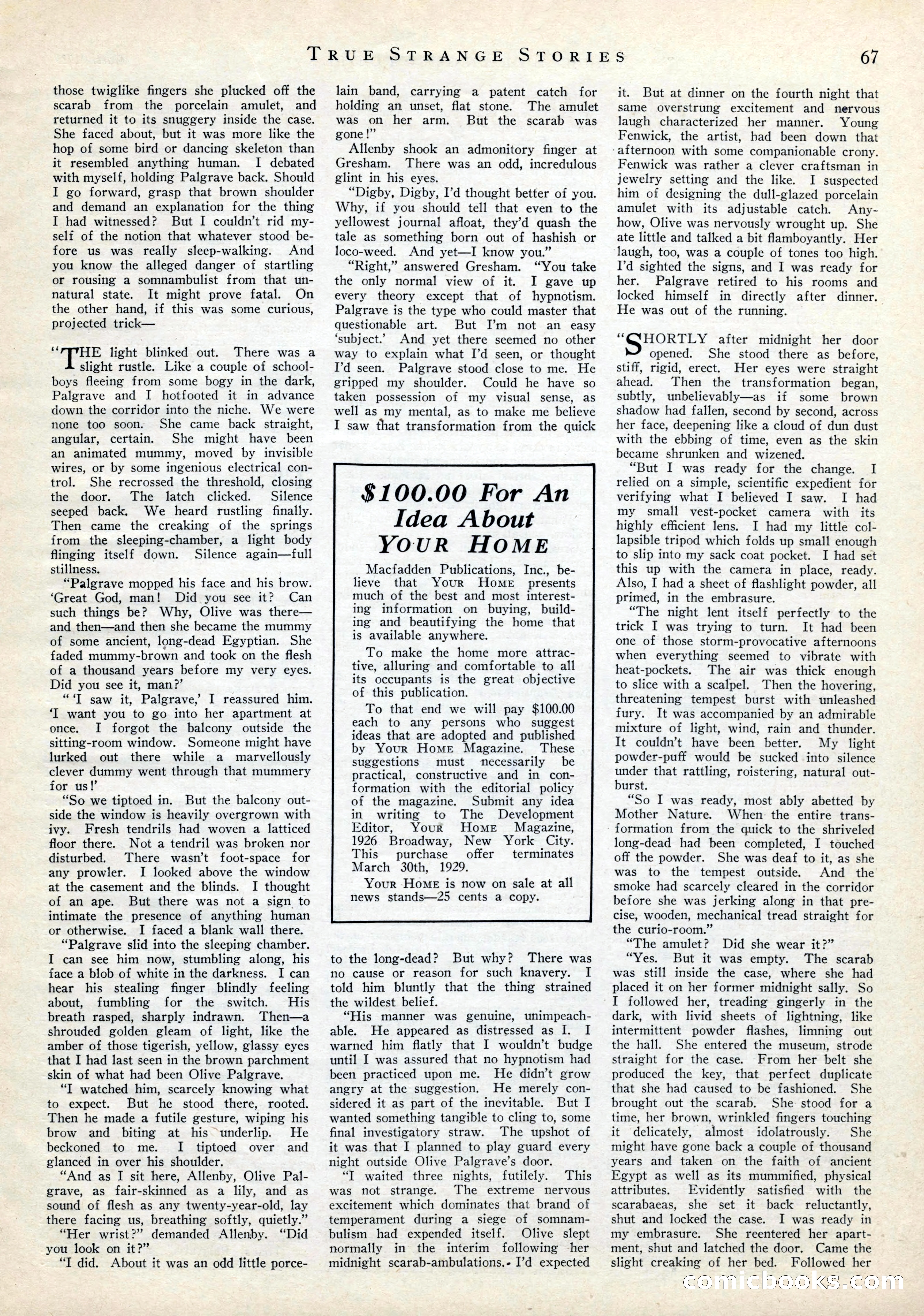 True Strange Stories, March 1929 — page 69 of 100