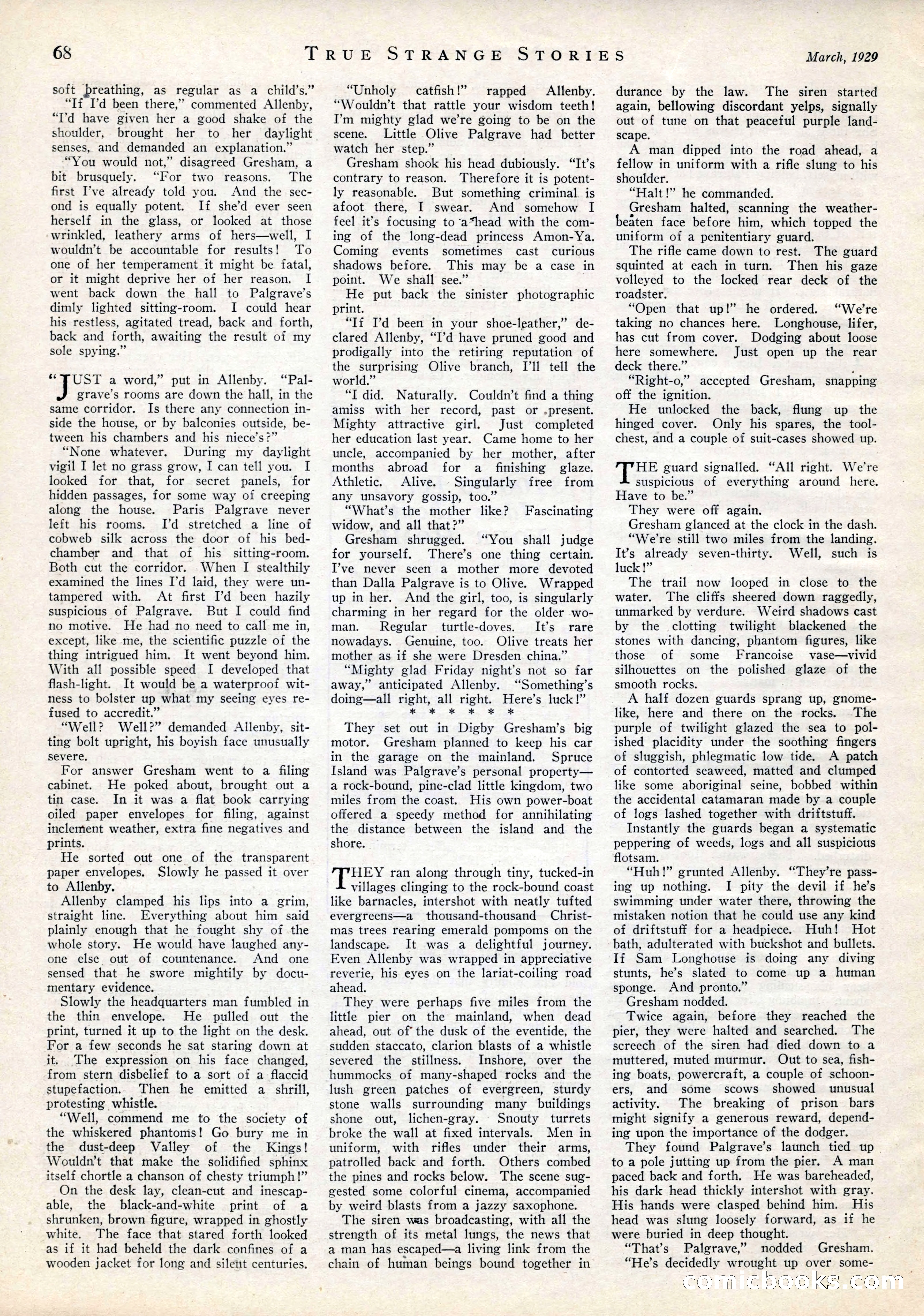 True Strange Stories, March 1929 — page 70 of 100
