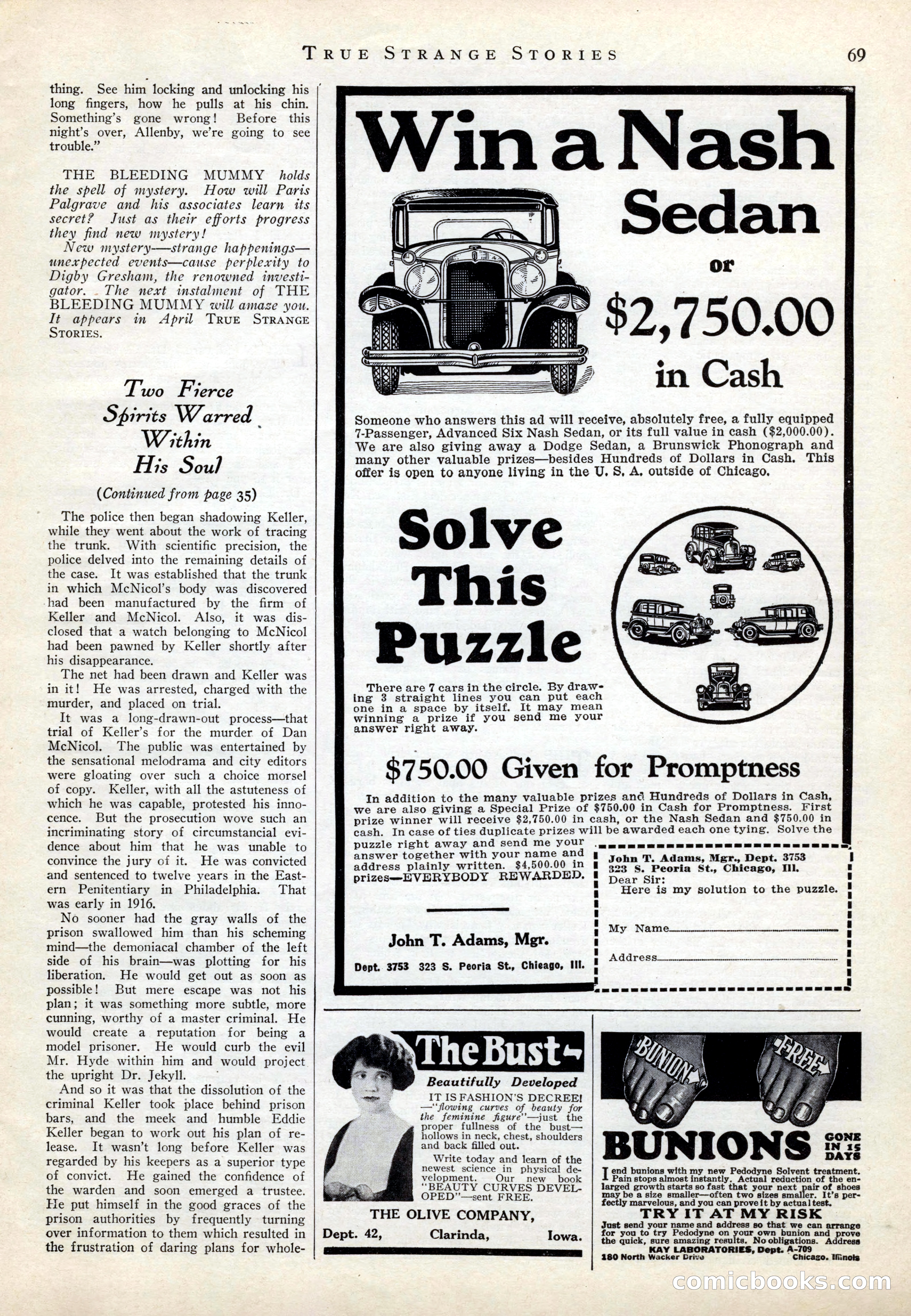 True Strange Stories, March 1929 — page 71 of 100
