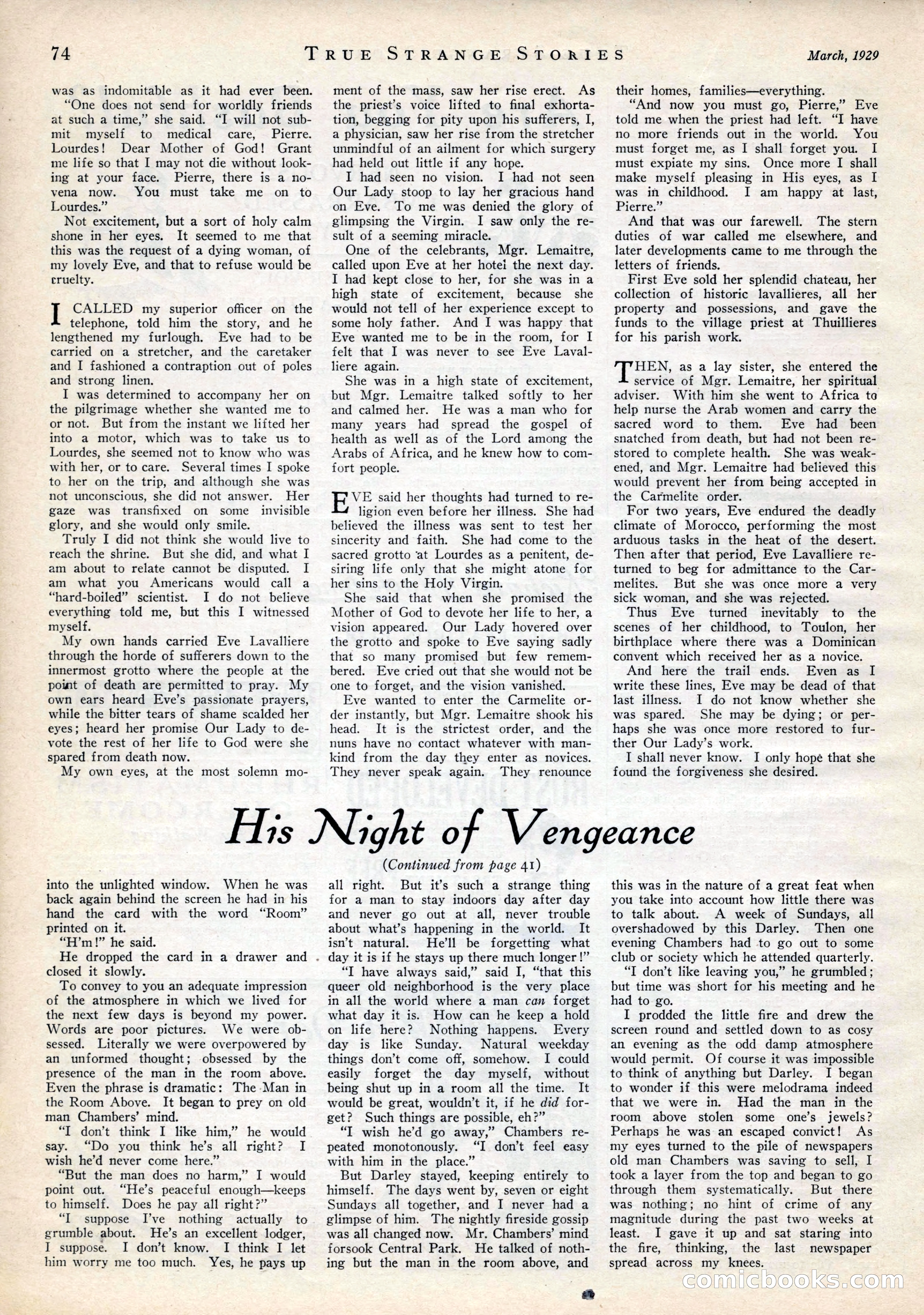 True Strange Stories, March 1929 — page 76 of 100