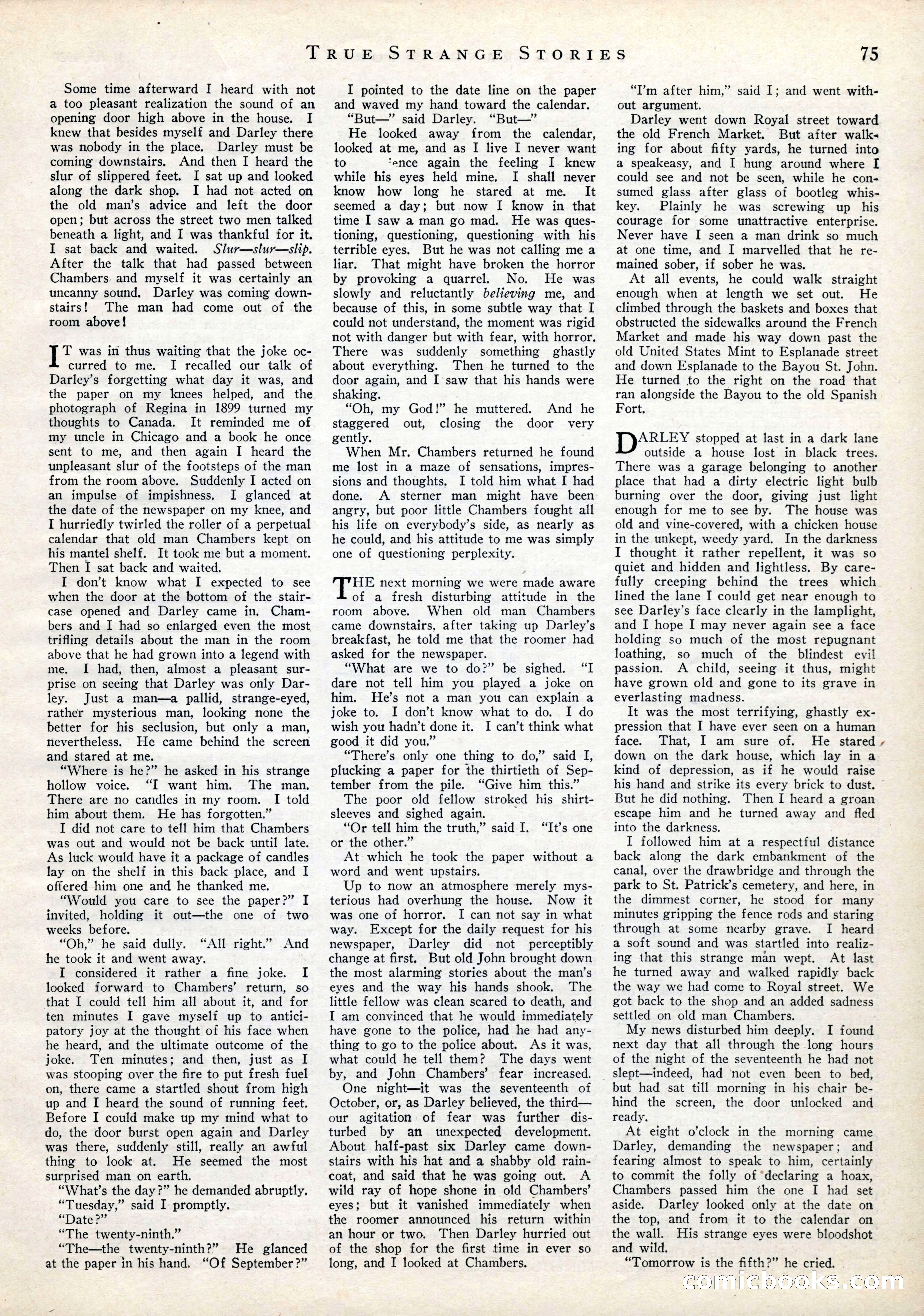 True Strange Stories, March 1929 — page 77 of 100