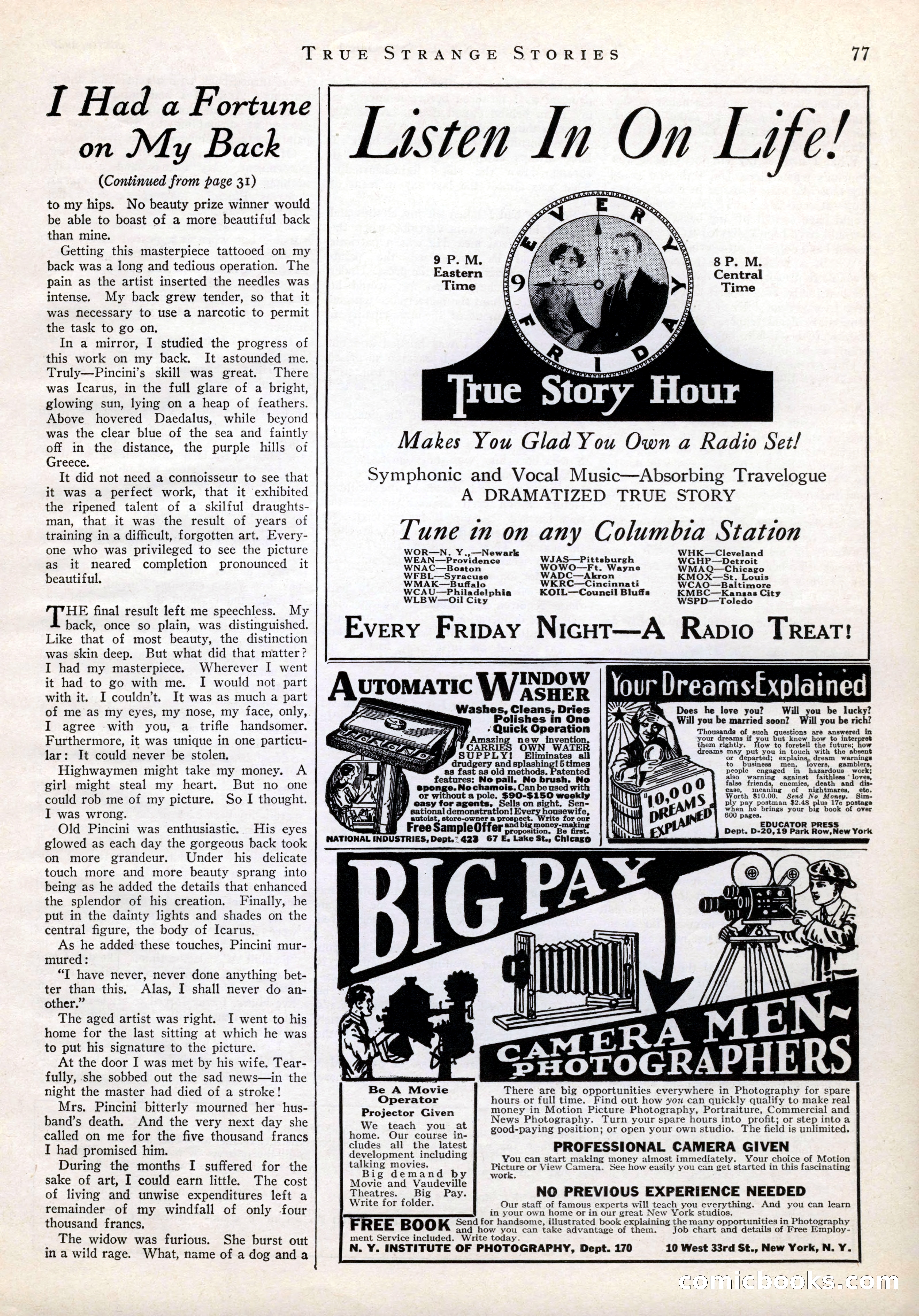 True Strange Stories, March 1929 — page 79 of 100