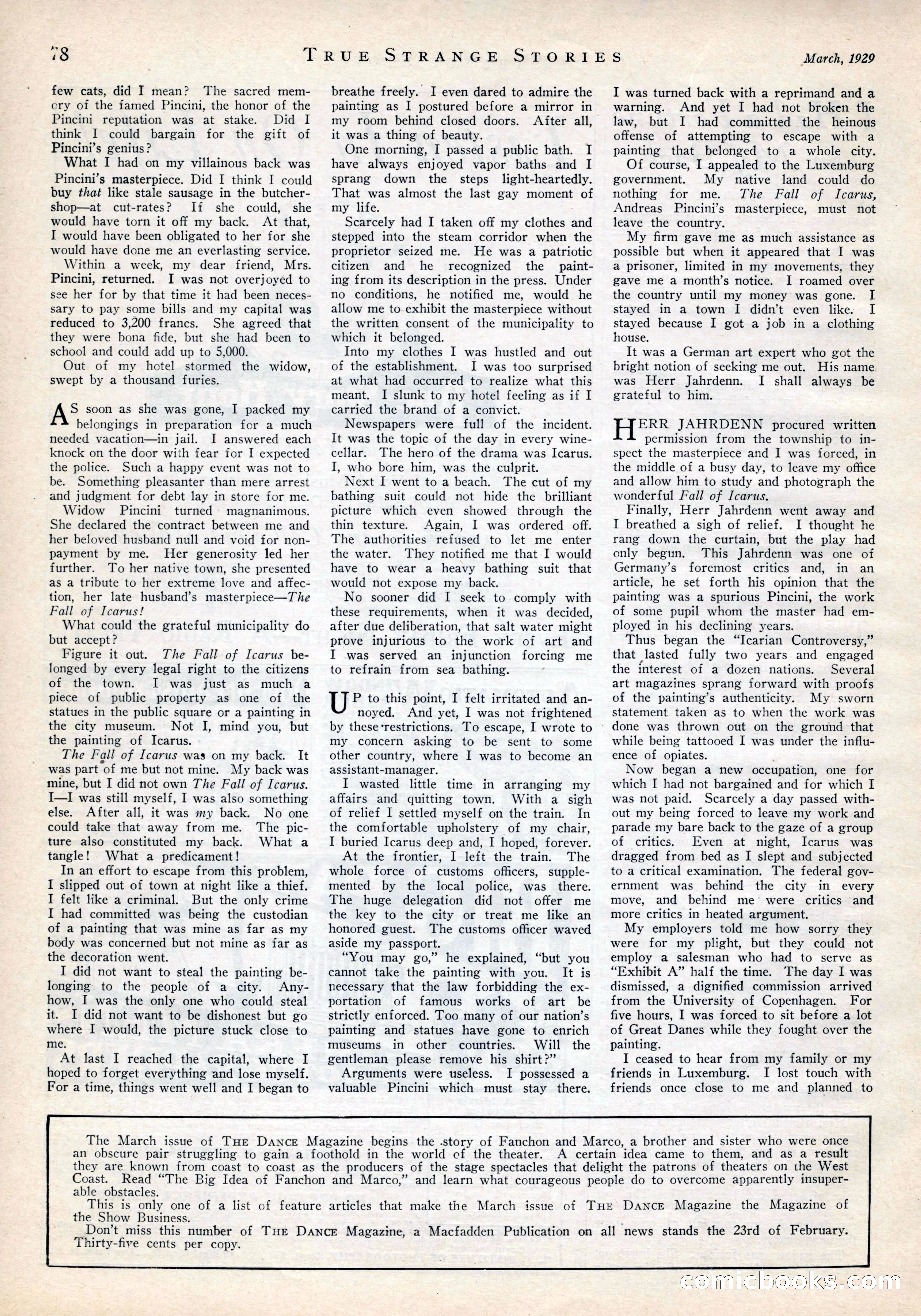 True Strange Stories, March 1929 — page 80 of 100