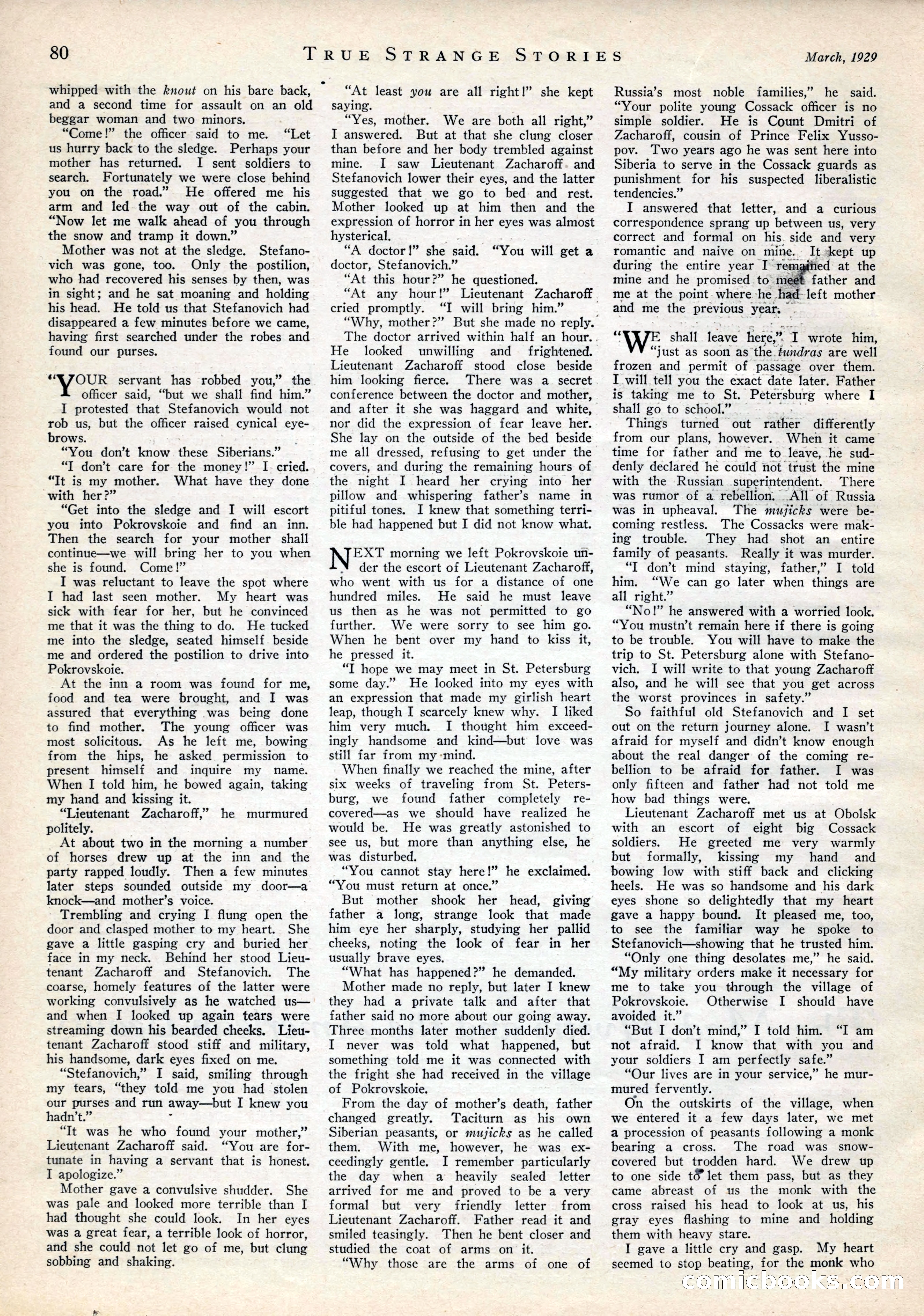 True Strange Stories, March 1929 — page 82 of 100