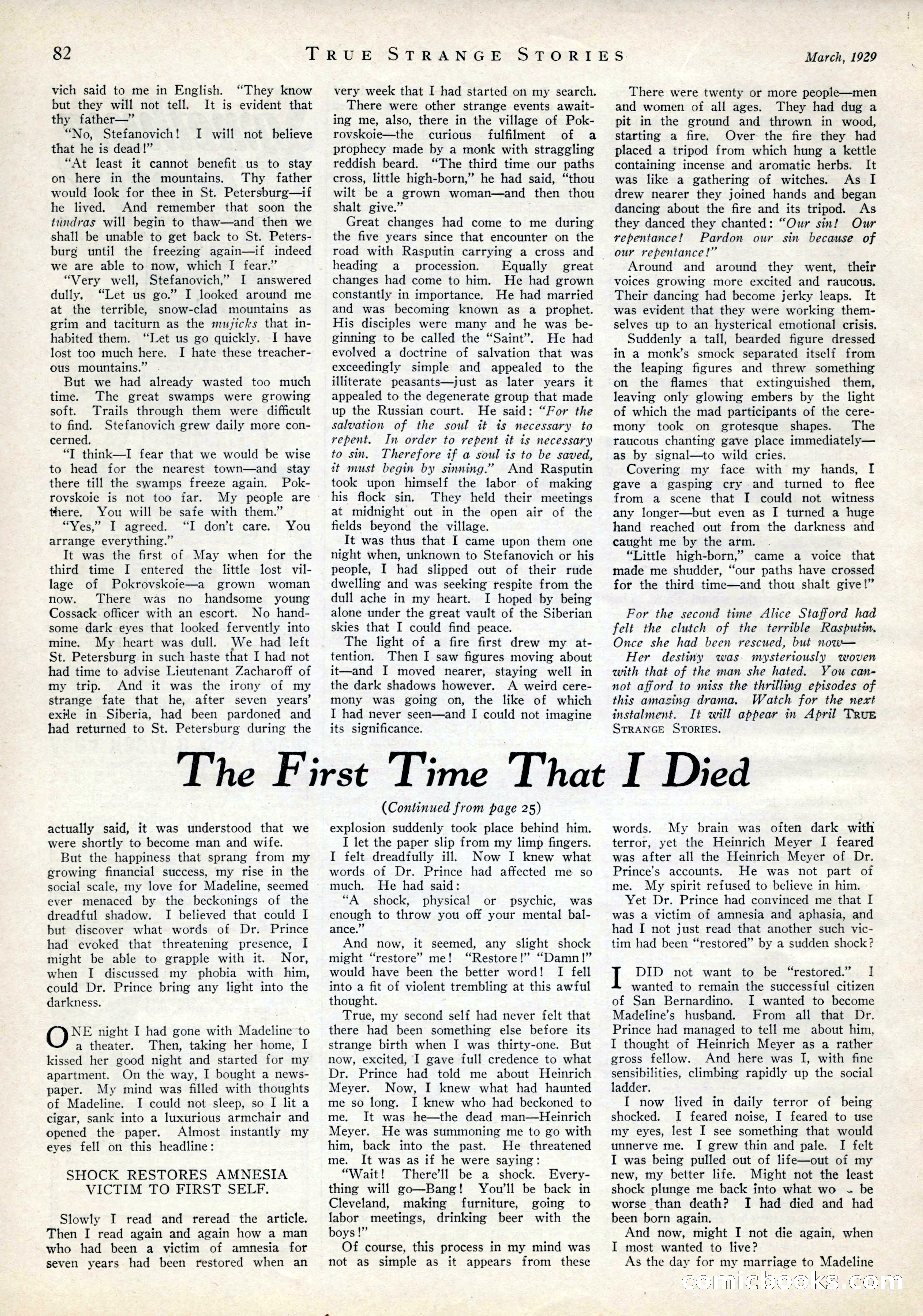 True Strange Stories, March 1929 — page 84 of 100