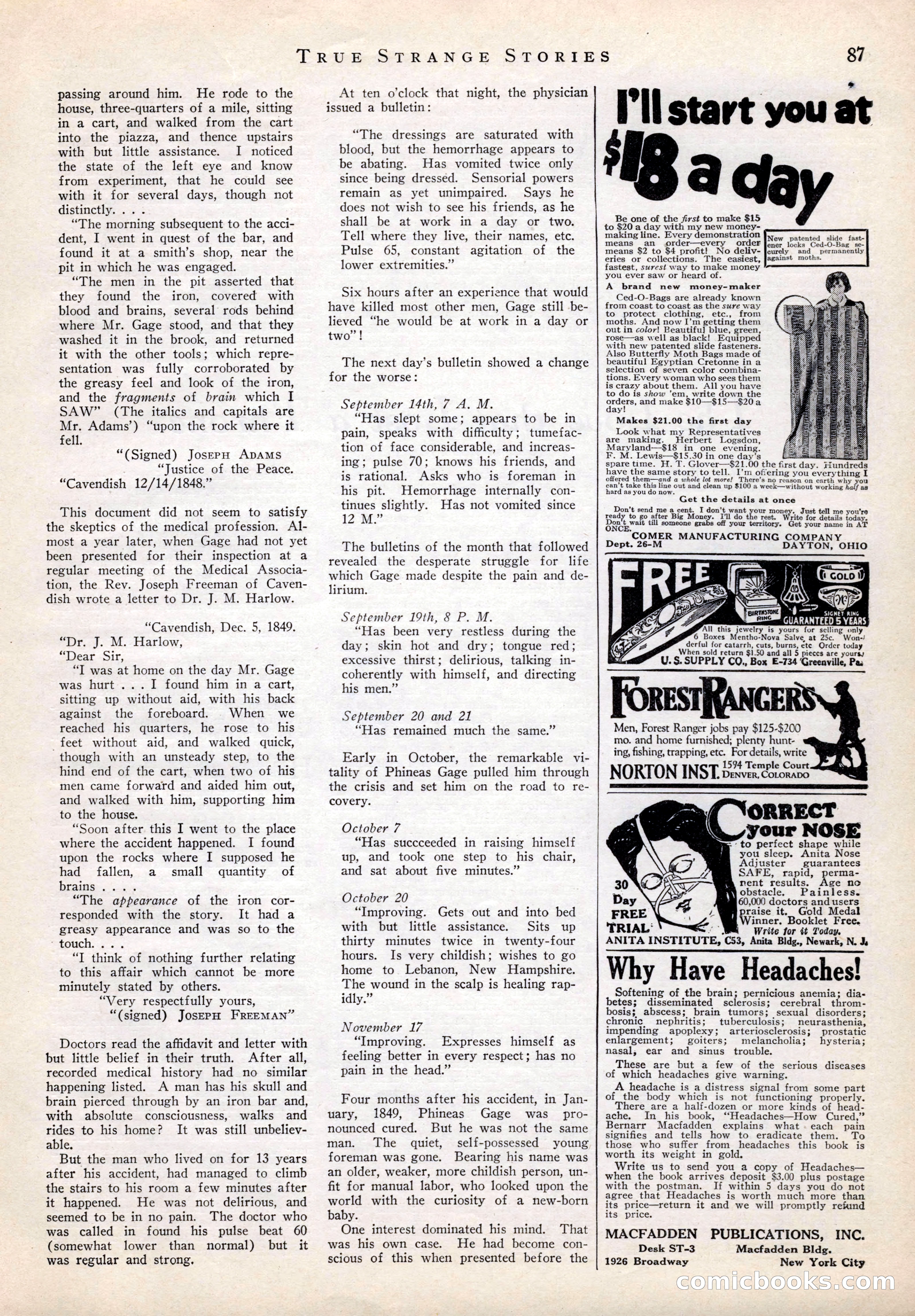 True Strange Stories, March 1929 — page 89 of 100