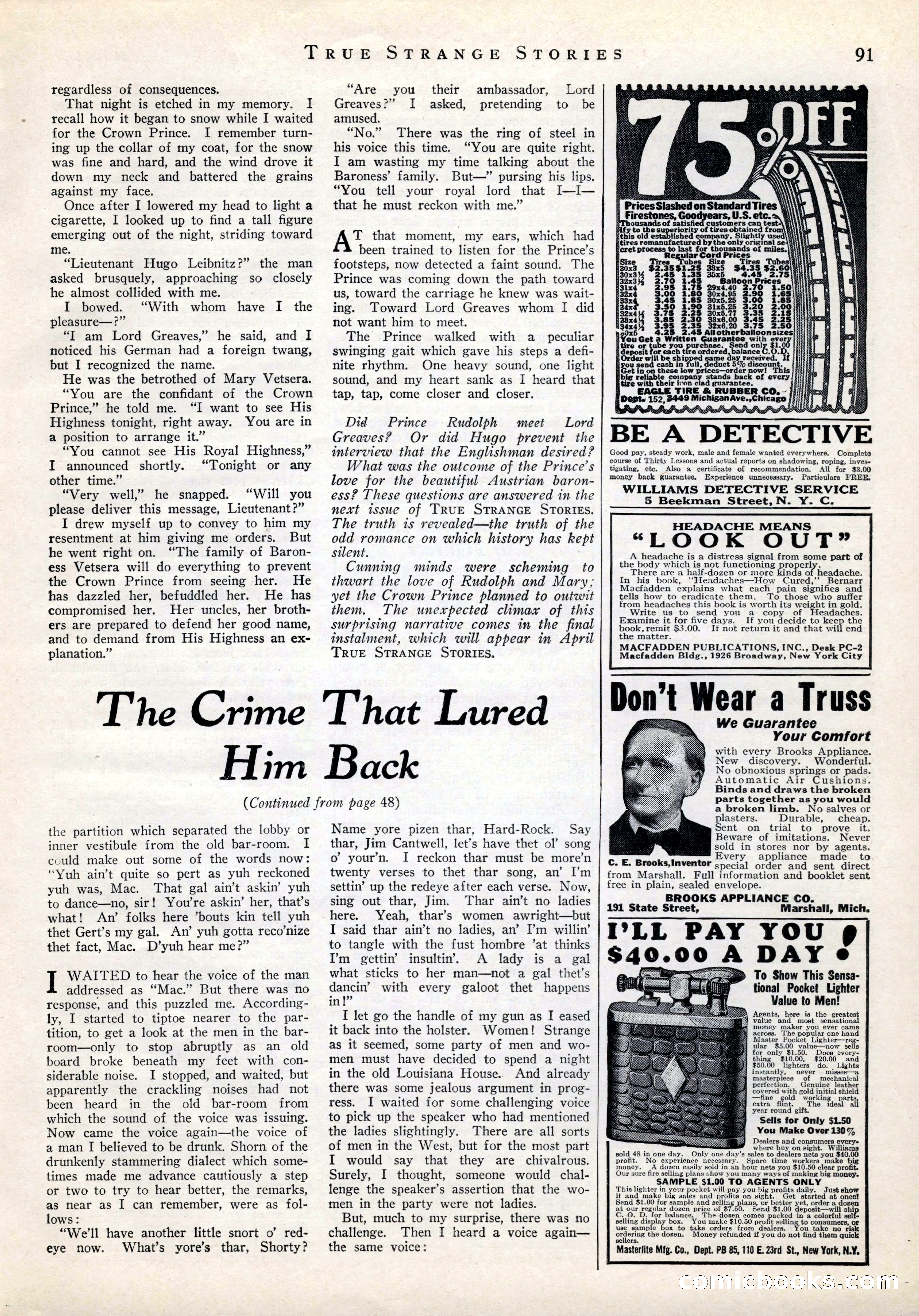 True Strange Stories, March 1929 — page 93 of 100