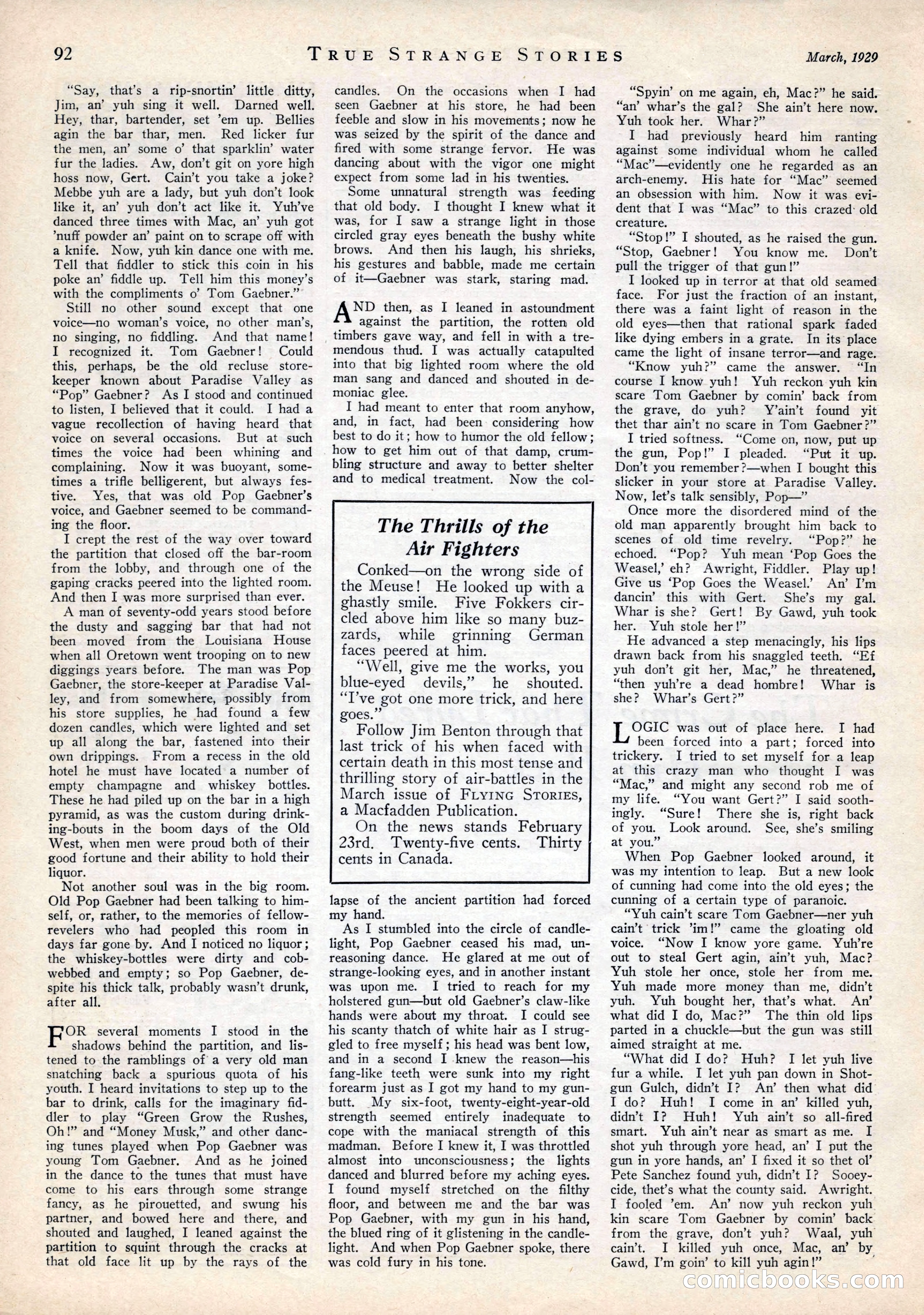 True Strange Stories, March 1929 — page 94 of 100