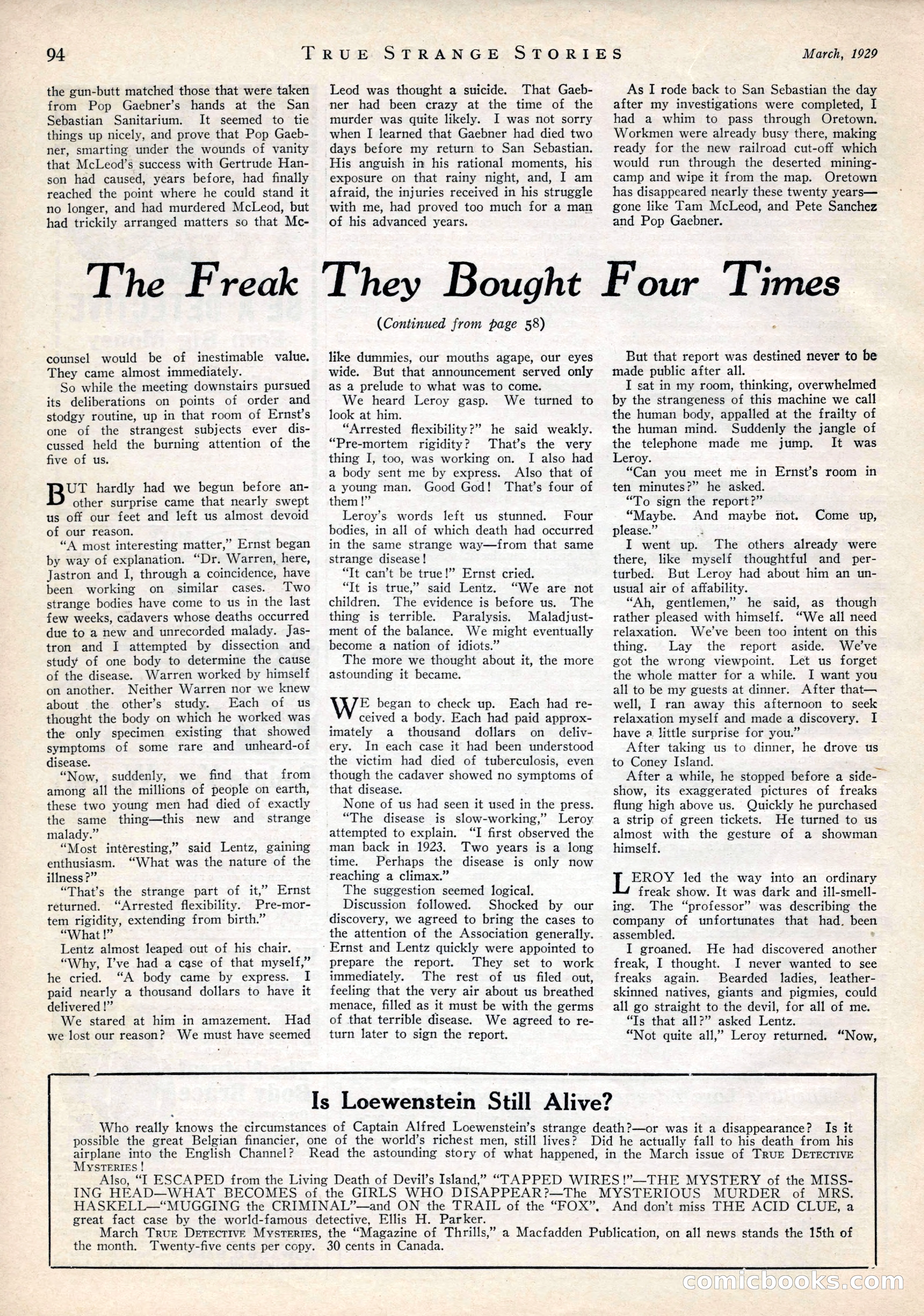 True Strange Stories, March 1929 — page 96 of 100
