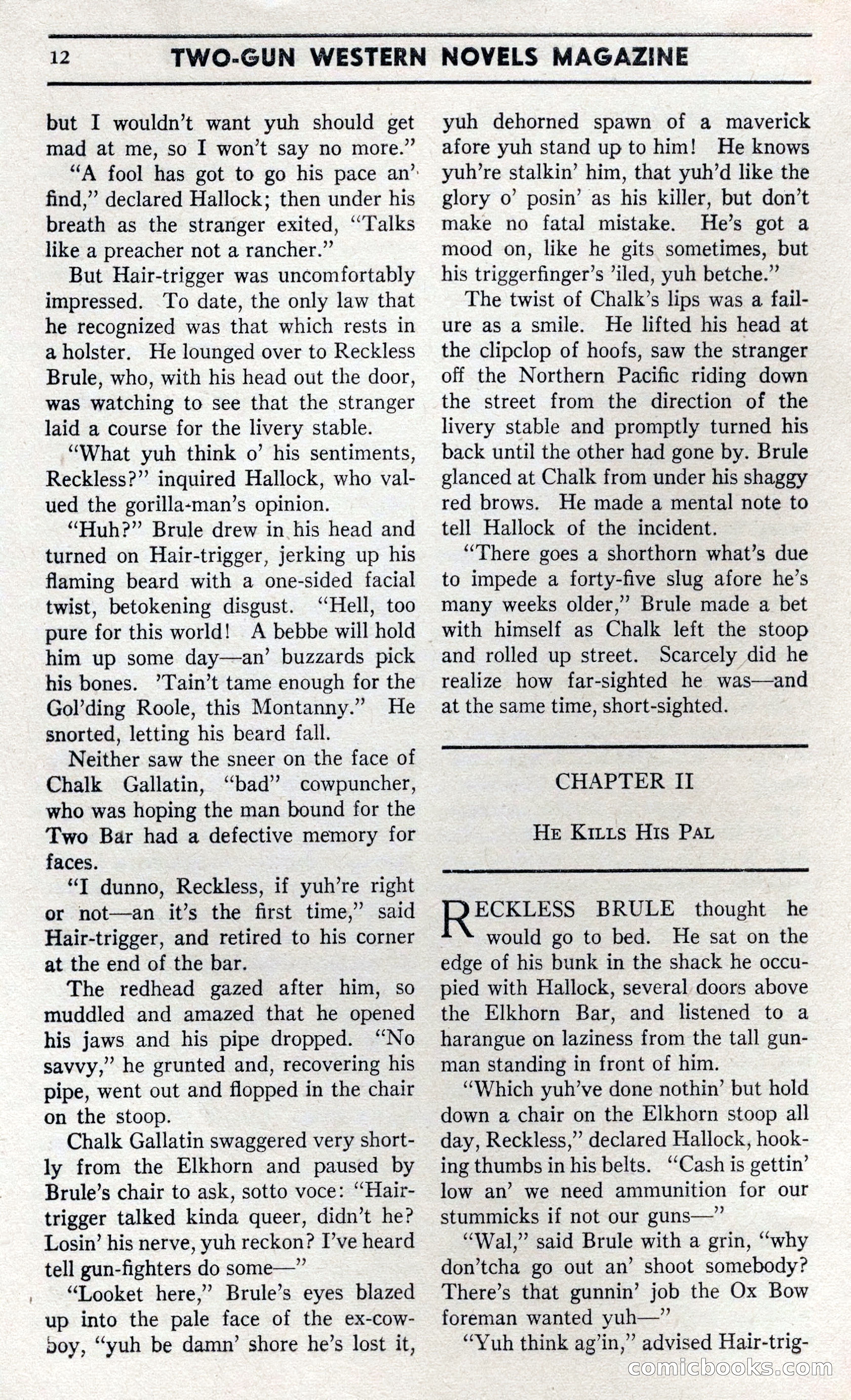 Two-Gun Western Novels Magazine — page 11 of 116