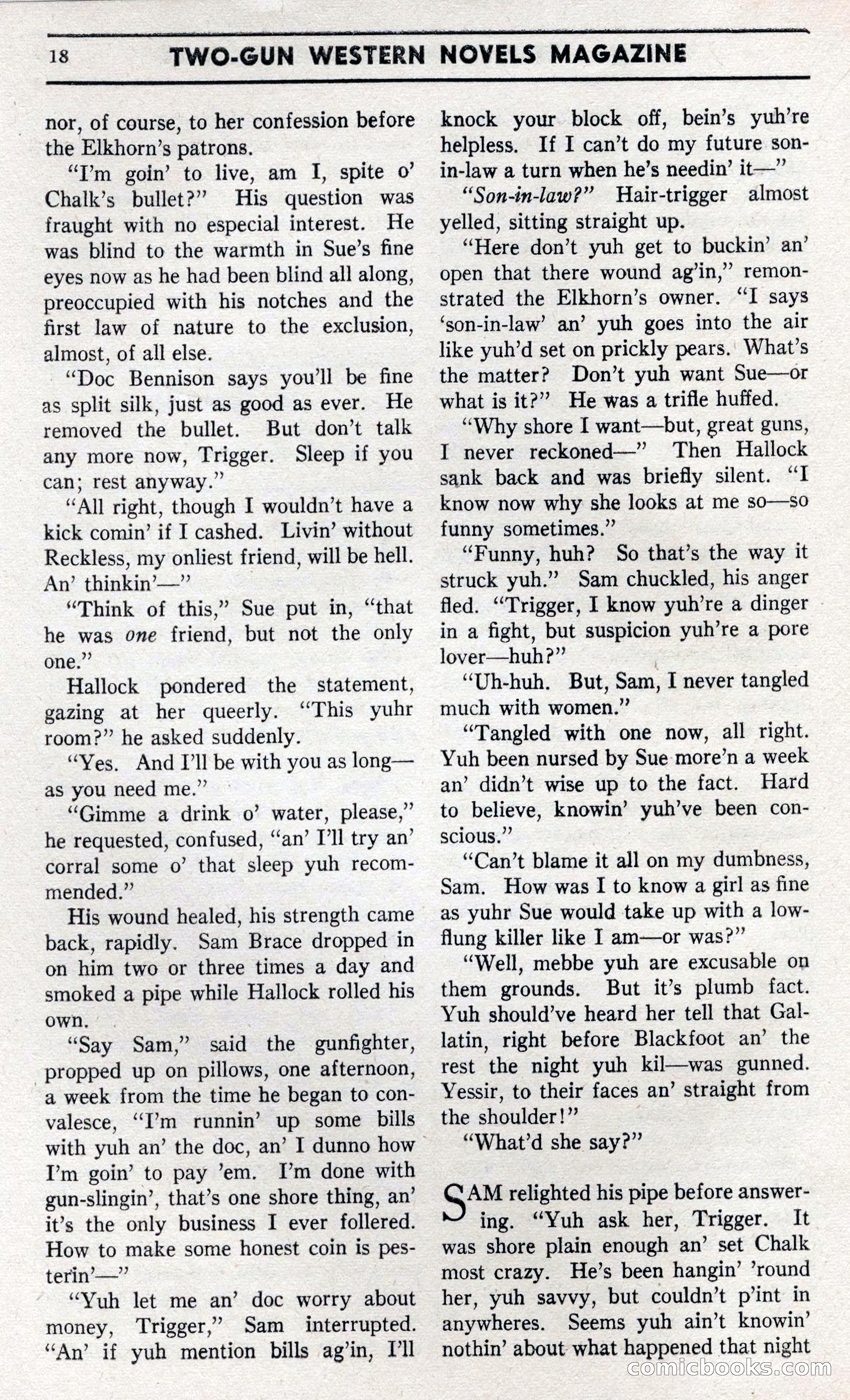 Two-Gun Western Novels Magazine — page 17 of 116