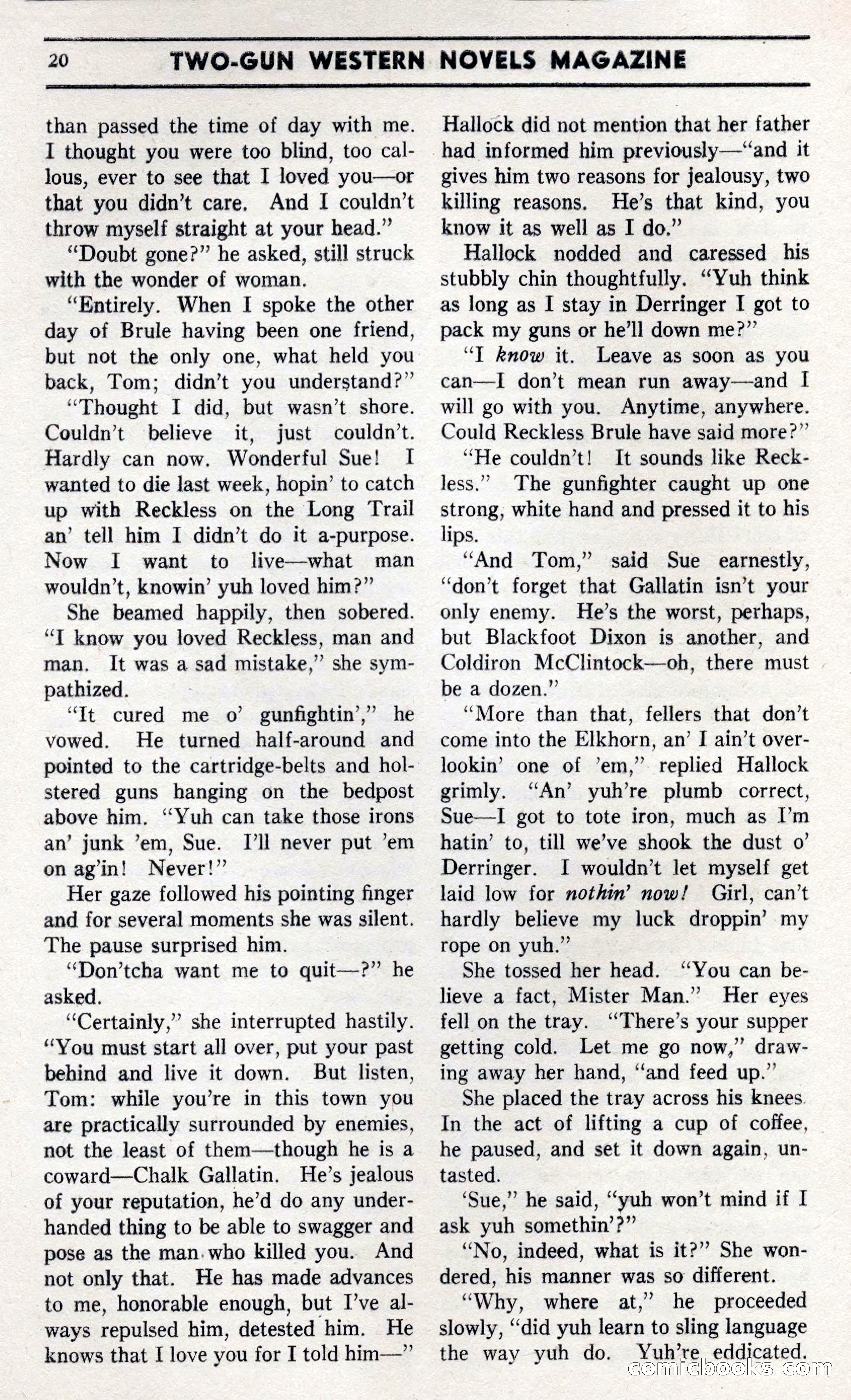 Two-Gun Western Novels Magazine — page 19 of 116