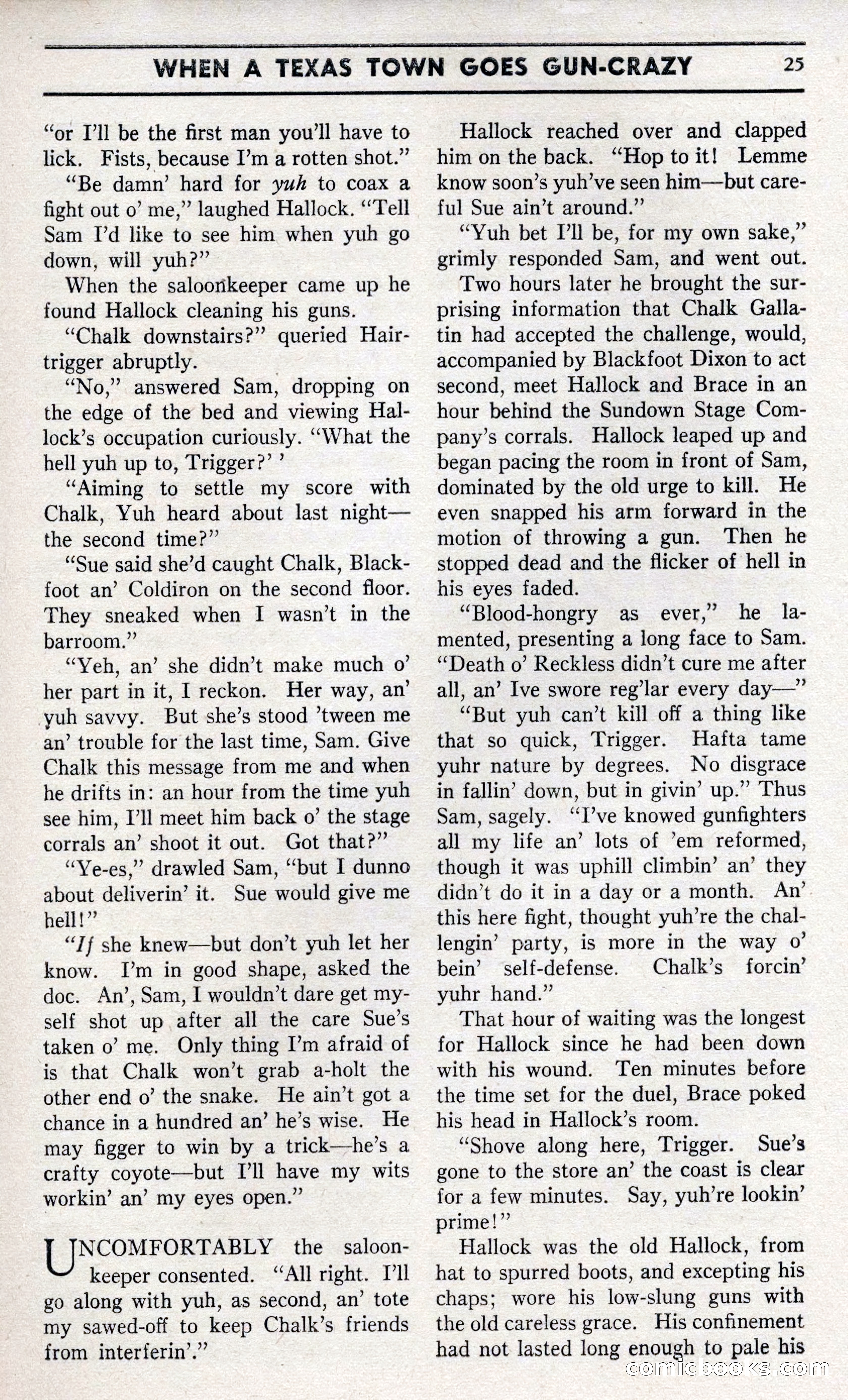 Two-Gun Western Novels Magazine — page 24 of 116