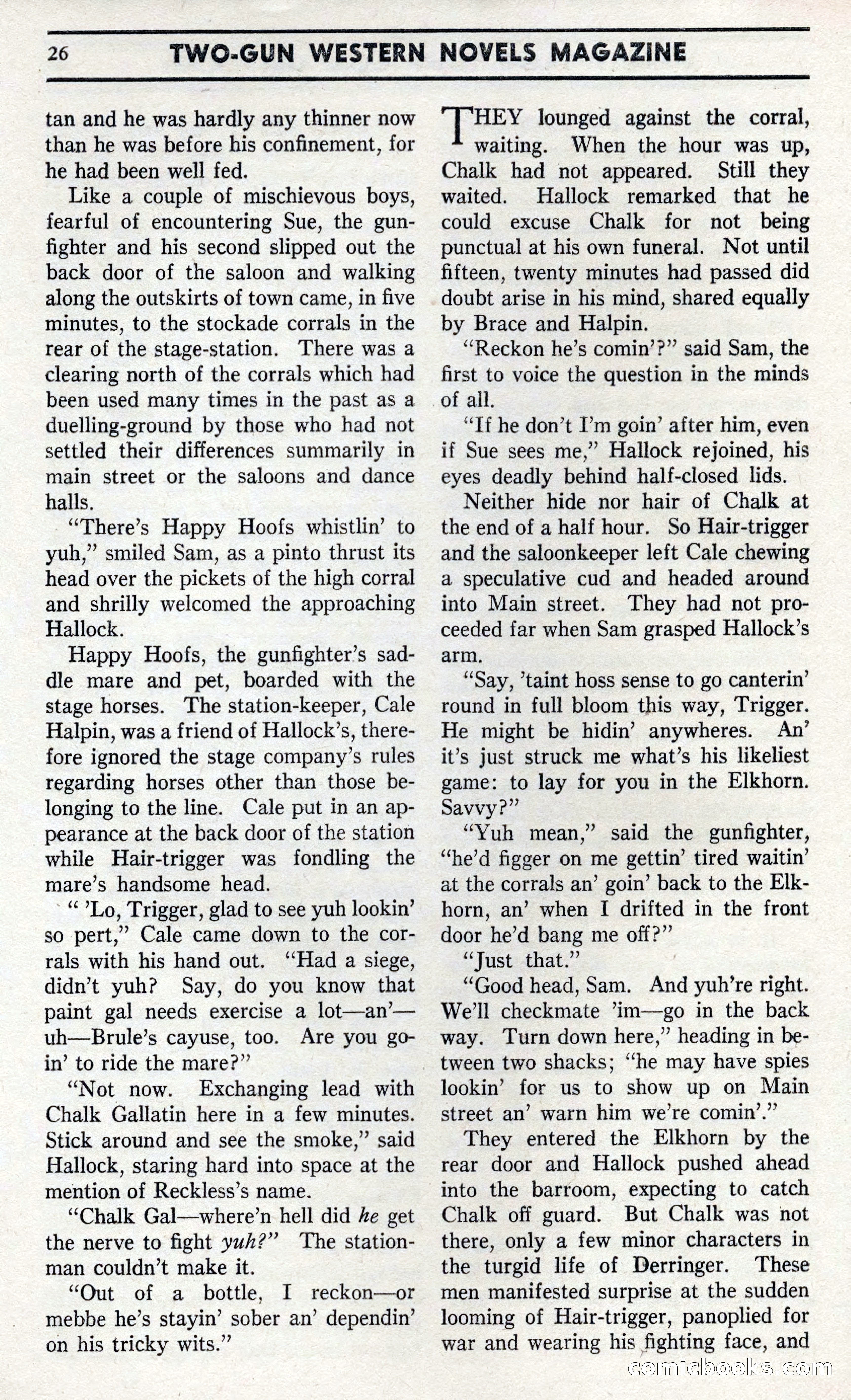 Two-Gun Western Novels Magazine — page 25 of 116