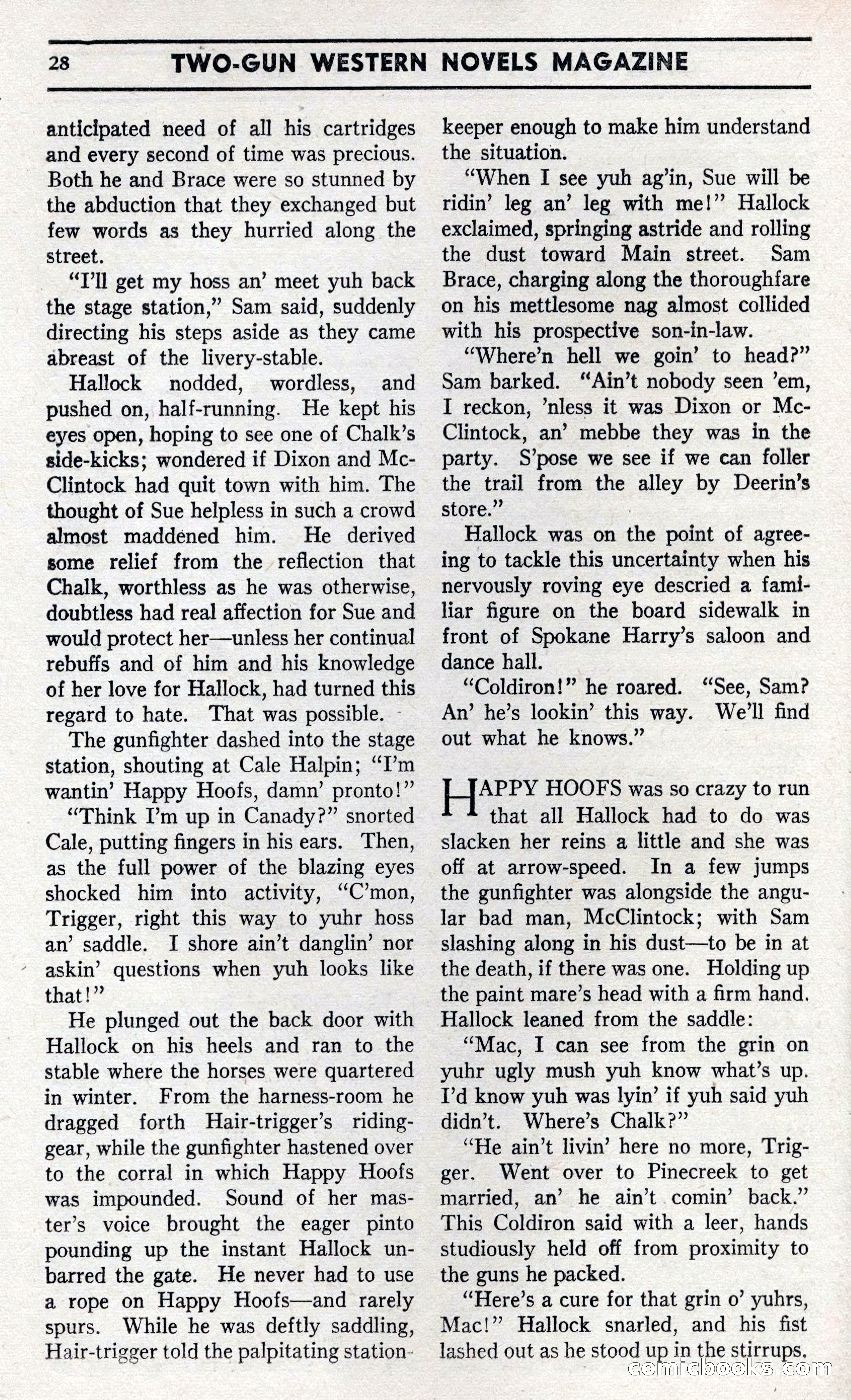 Two-Gun Western Novels Magazine — page 27 of 116