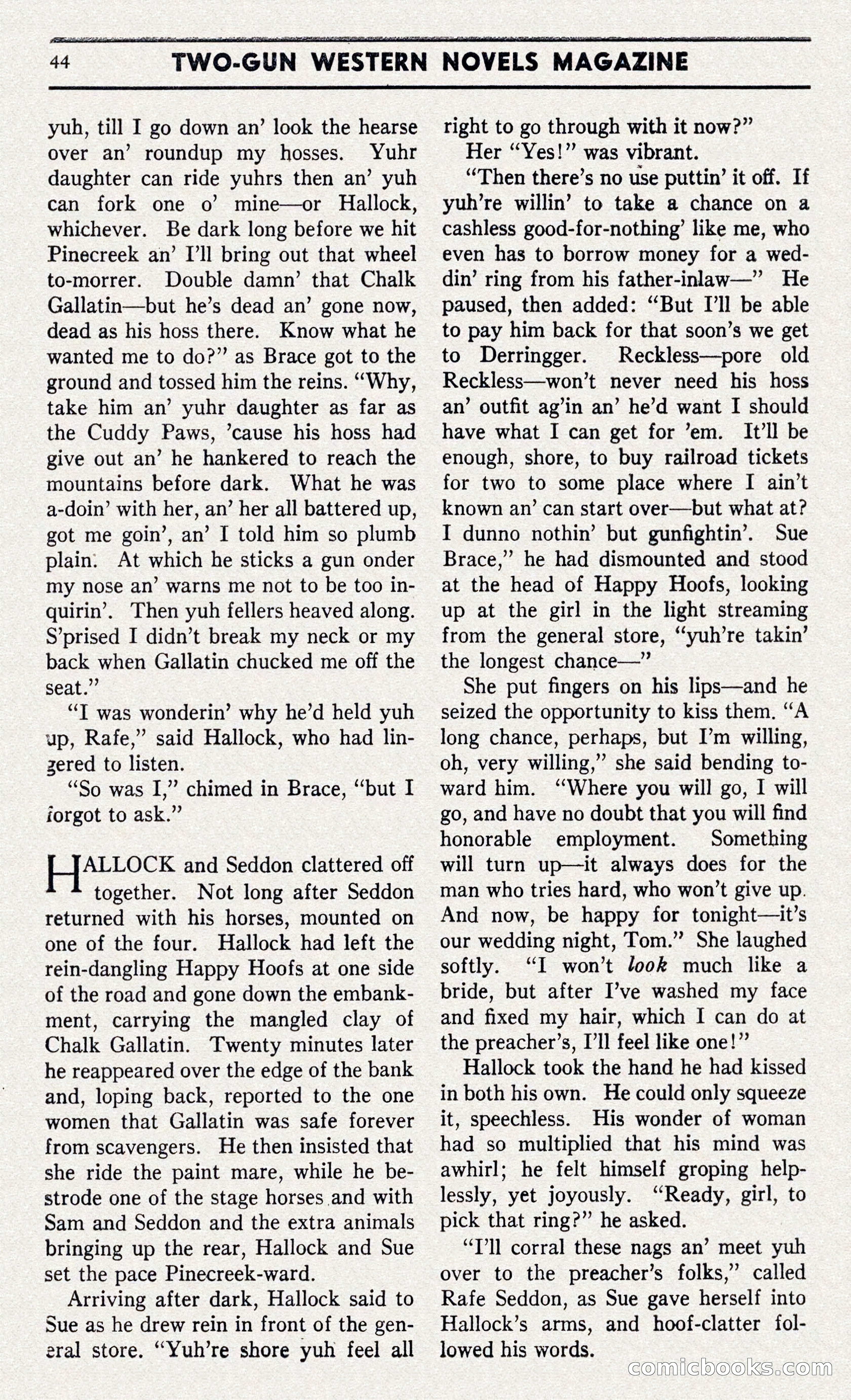 Two-Gun Western Novels Magazine — page 43 of 116