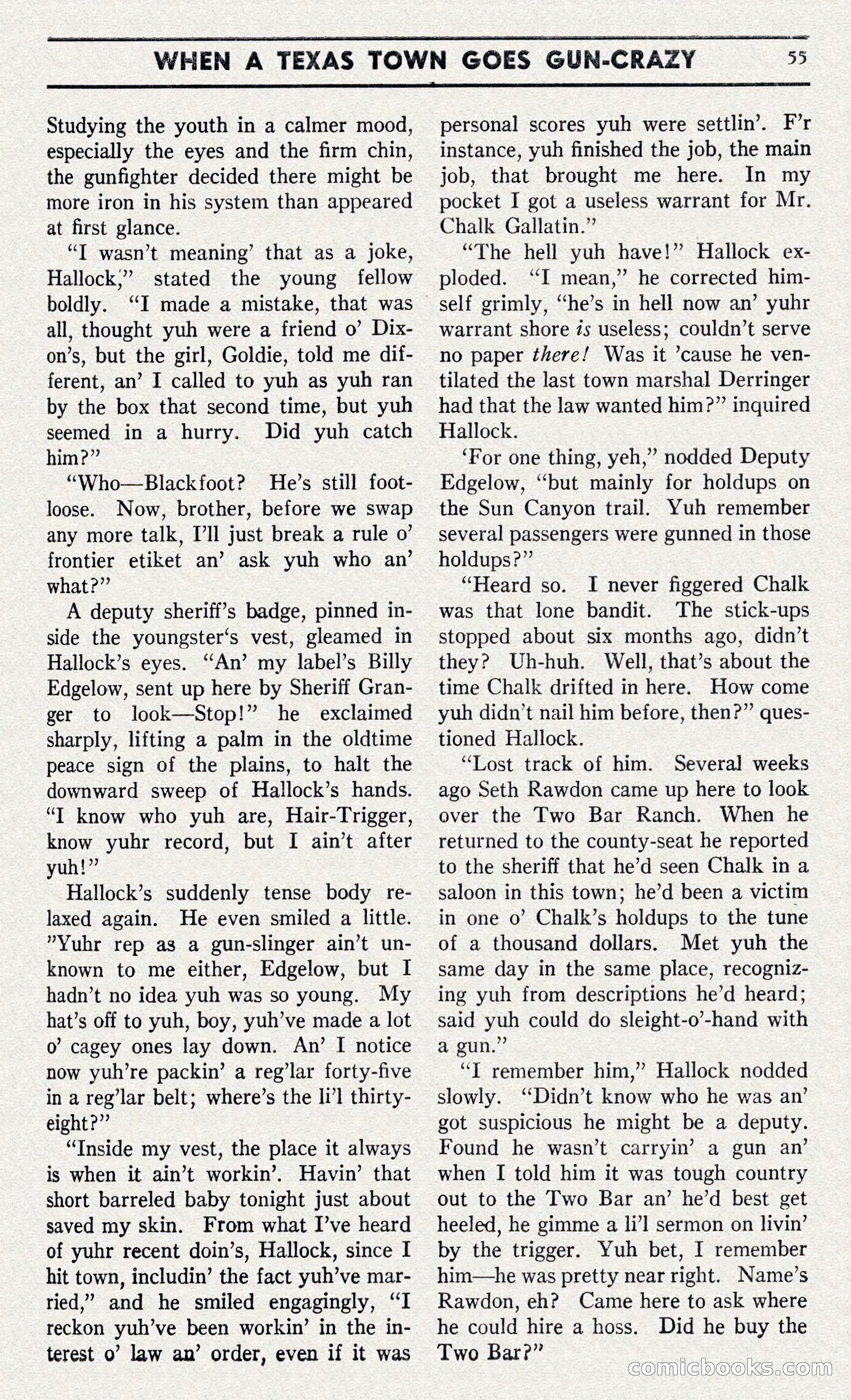 Two-Gun Western Novels Magazine — page 54 of 116