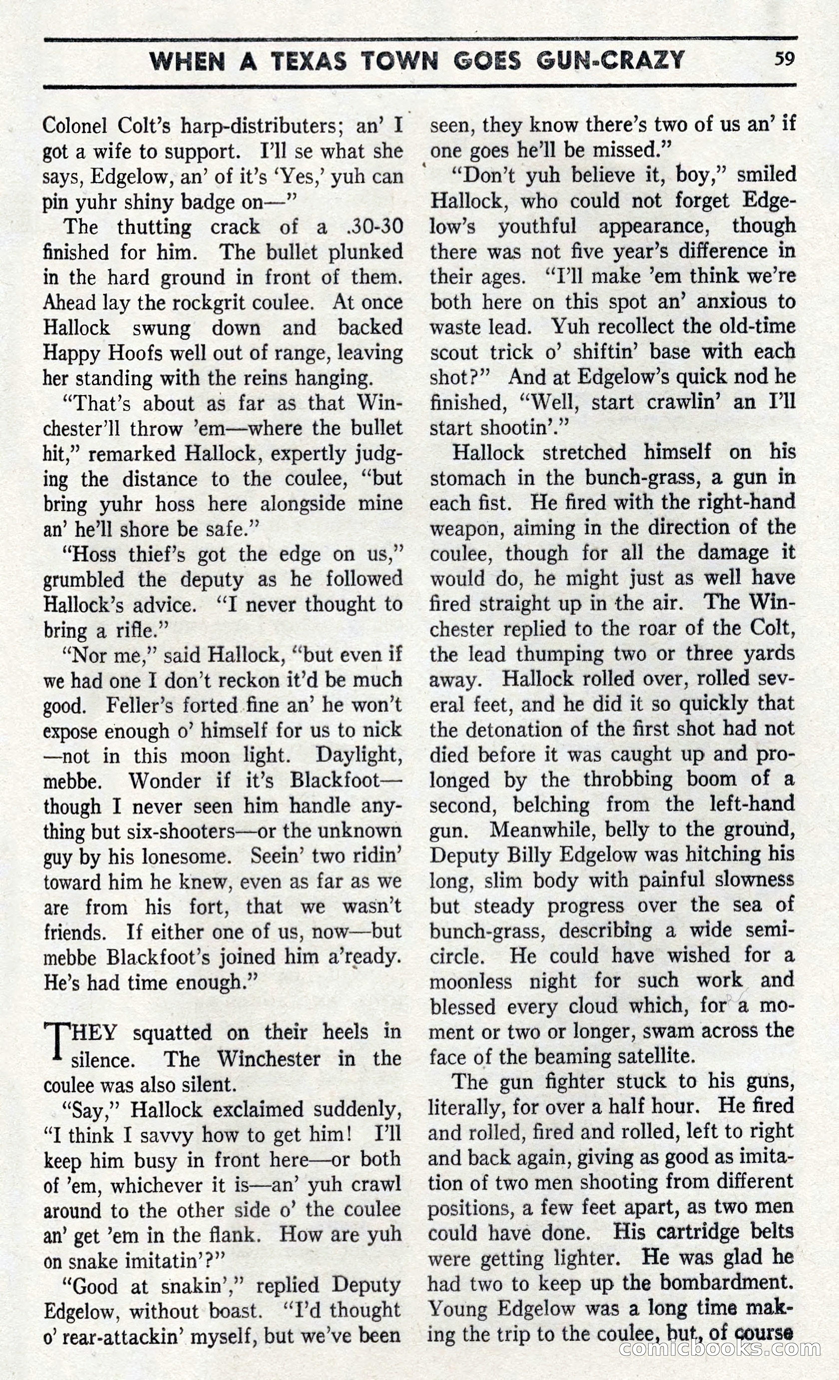 Two-Gun Western Novels Magazine — page 58 of 116