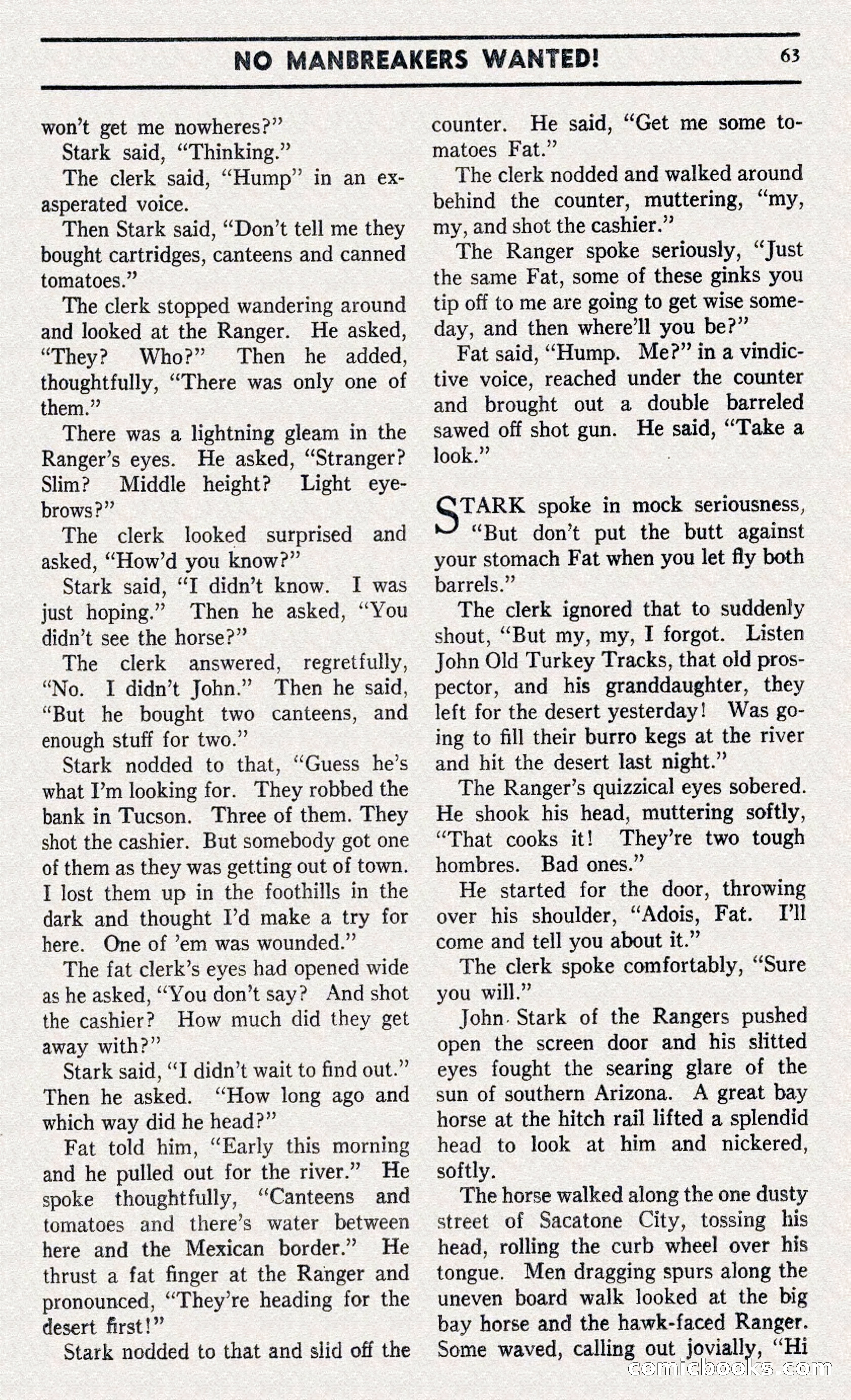 Two-Gun Western Novels Magazine — page 62 of 116