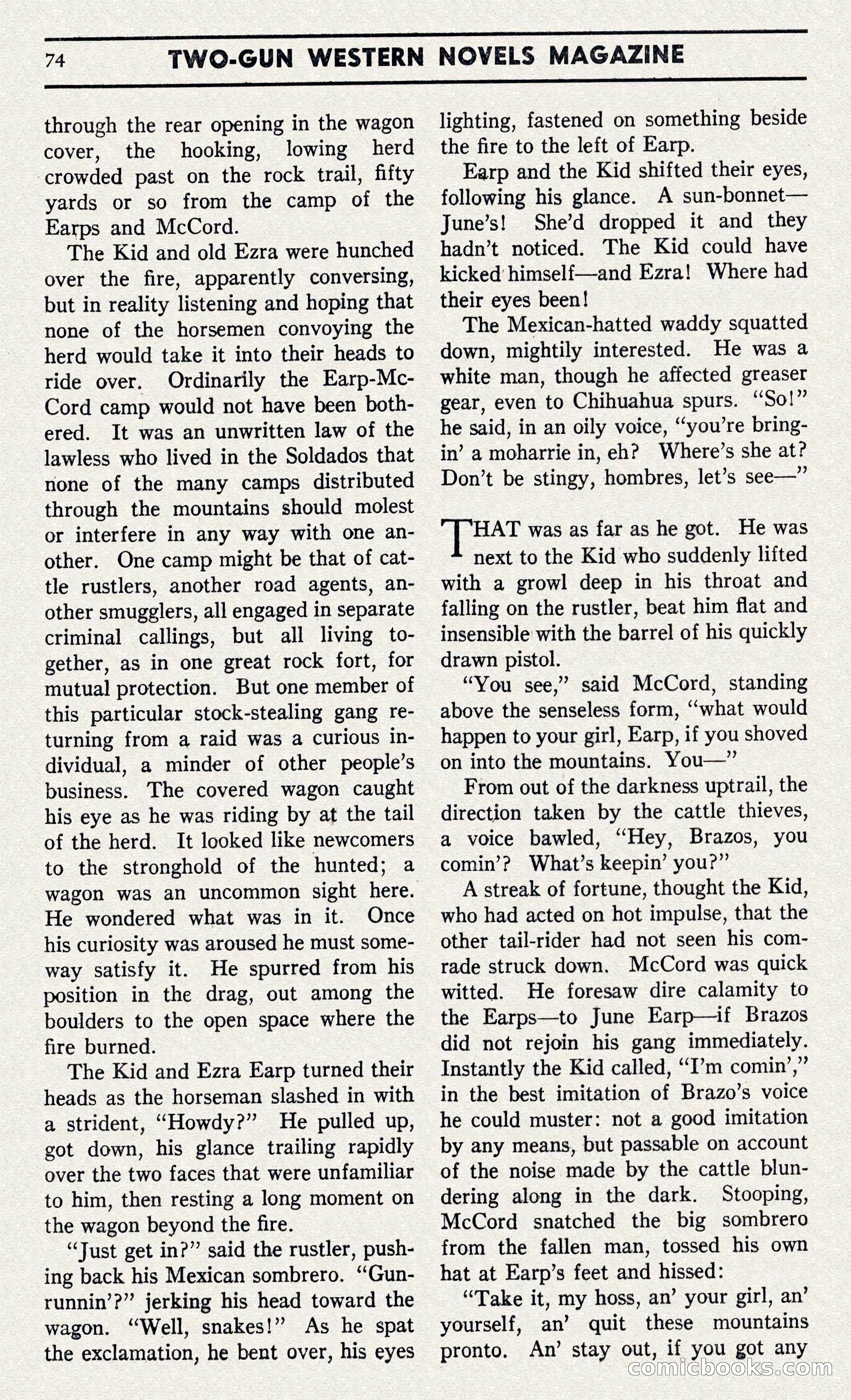 Two-Gun Western Novels Magazine — page 73 of 116