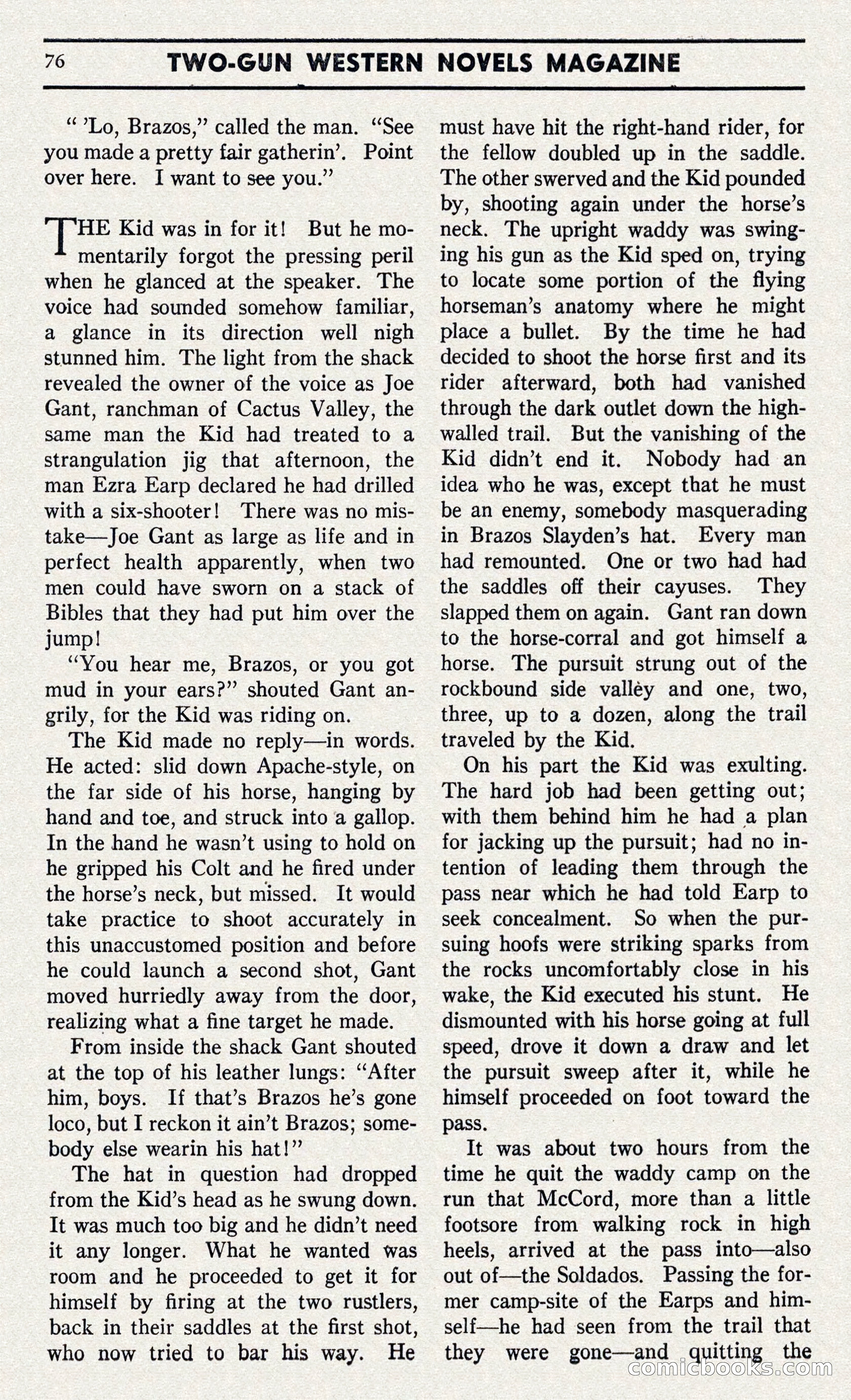 Two-Gun Western Novels Magazine — page 75 of 116