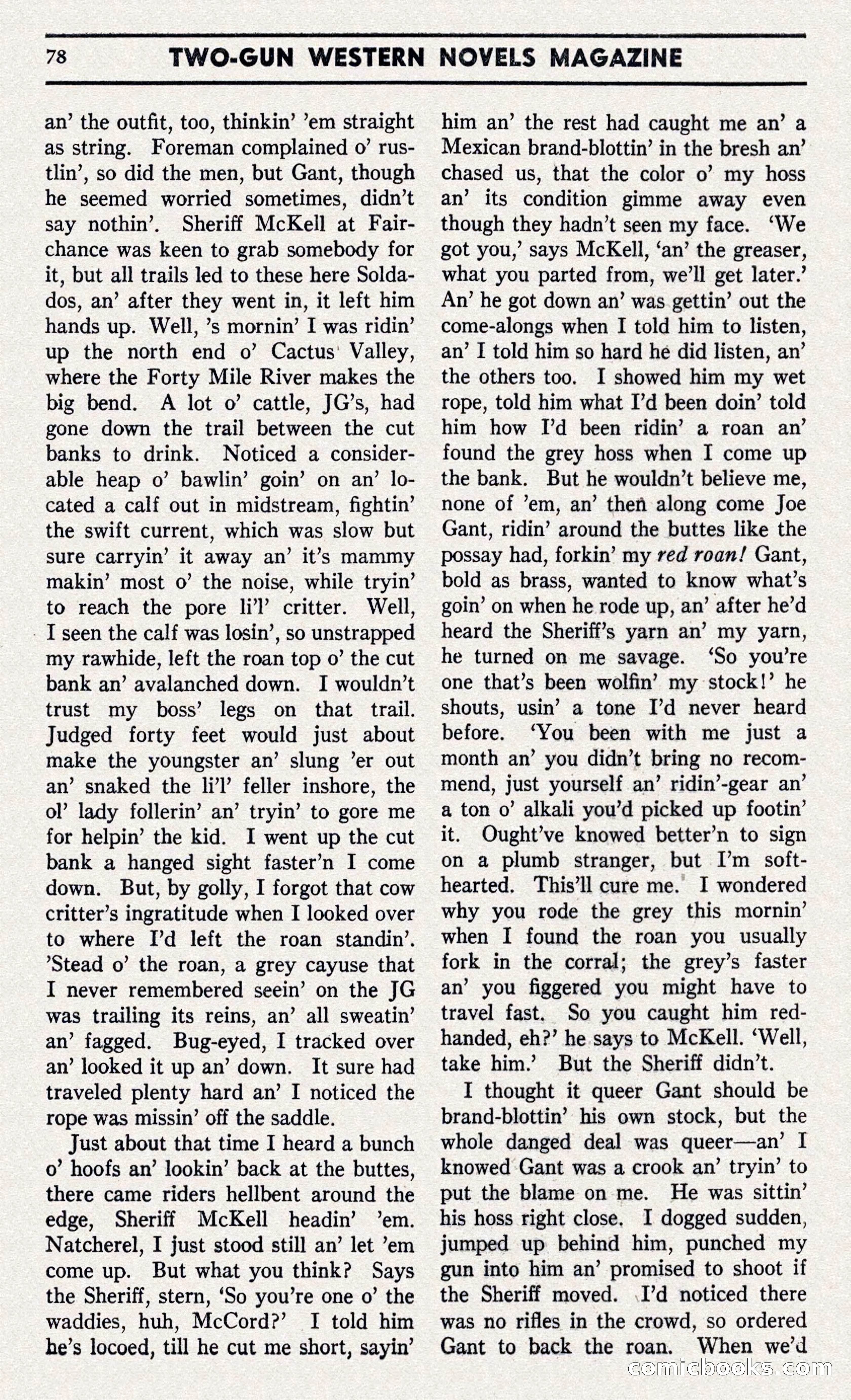 Two-Gun Western Novels Magazine — page 77 of 116