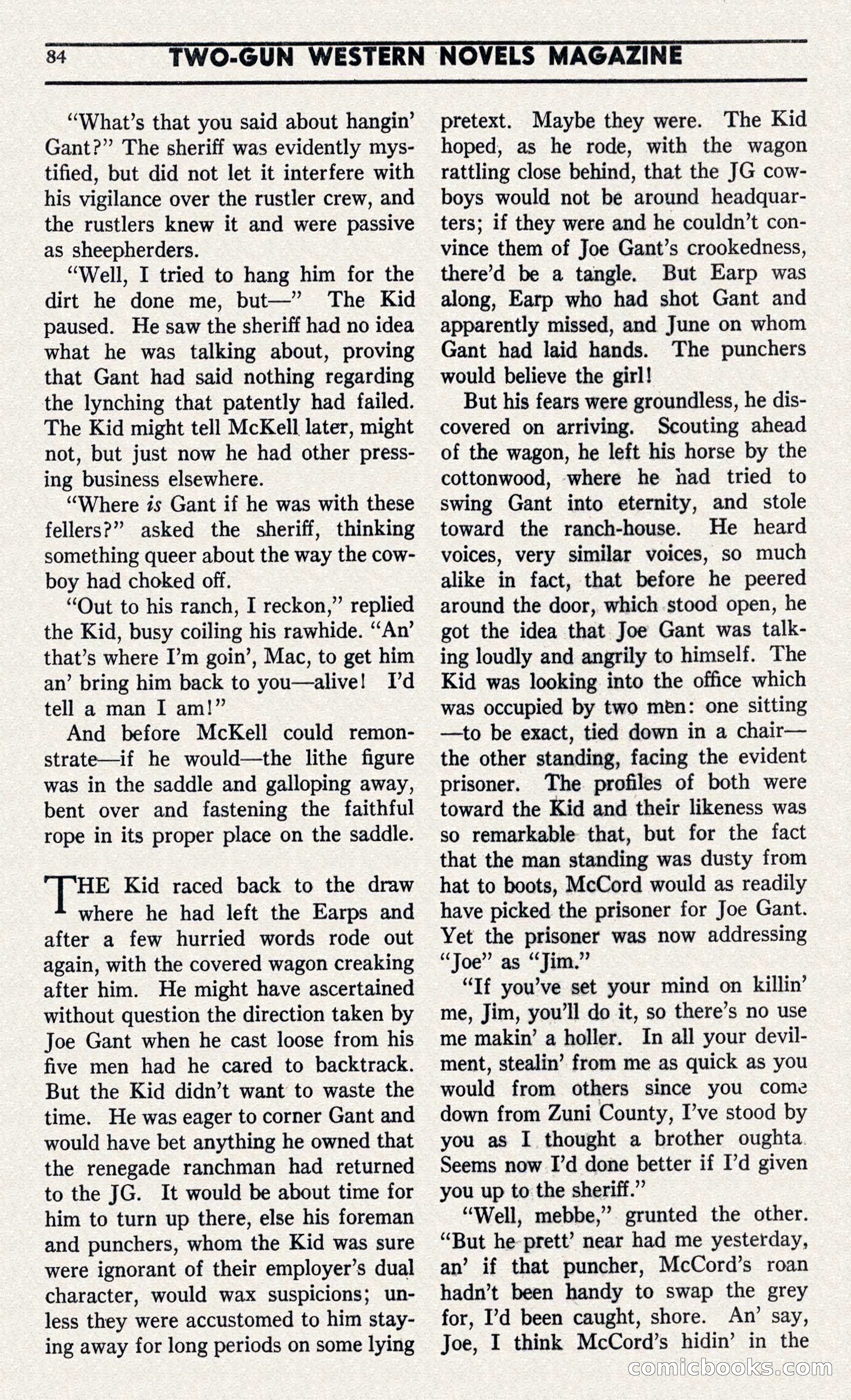 Two-Gun Western Novels Magazine — page 83 of 116