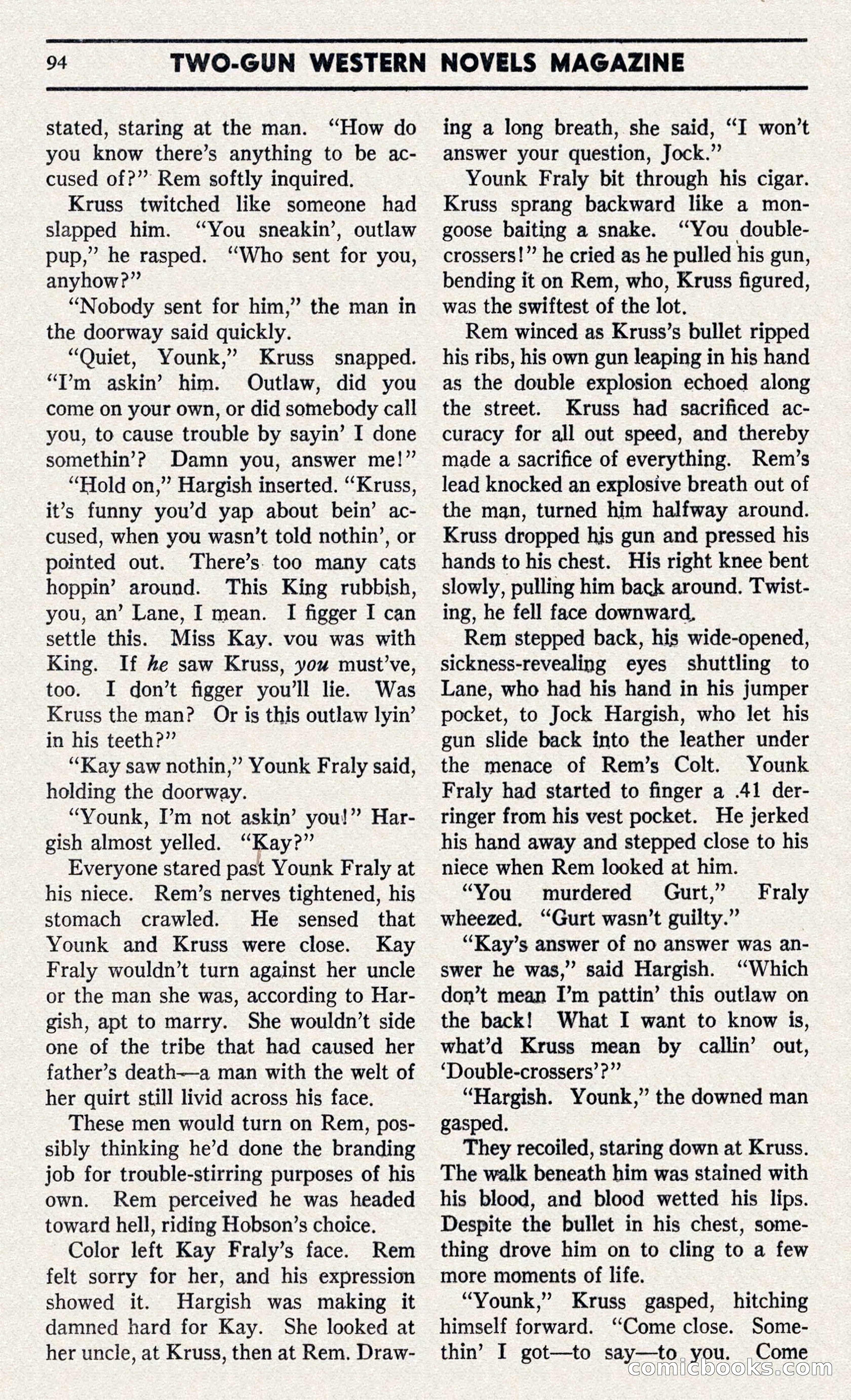 Two-Gun Western Novels Magazine — page 93 of 116