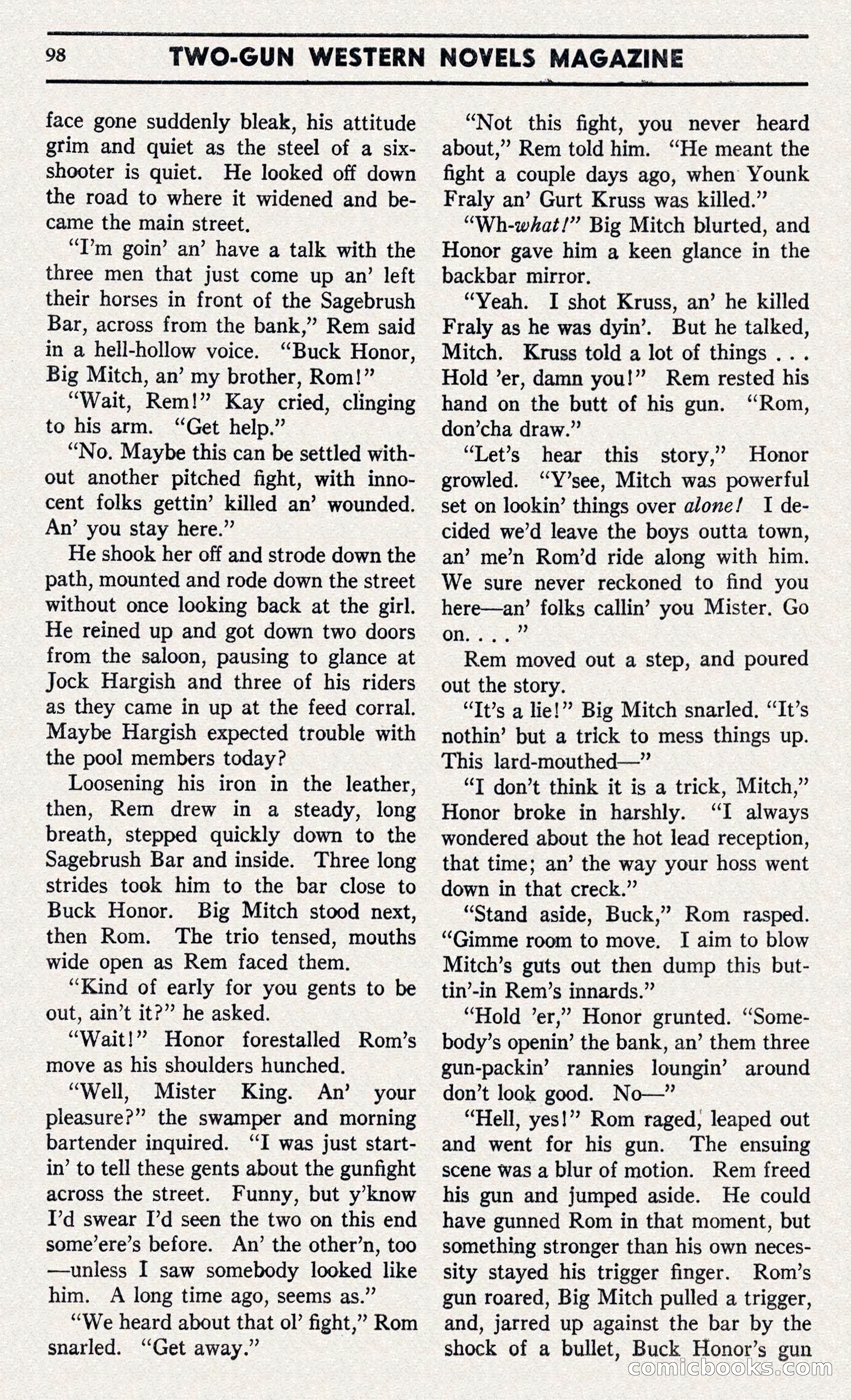 Two-Gun Western Novels Magazine — page 97 of 116