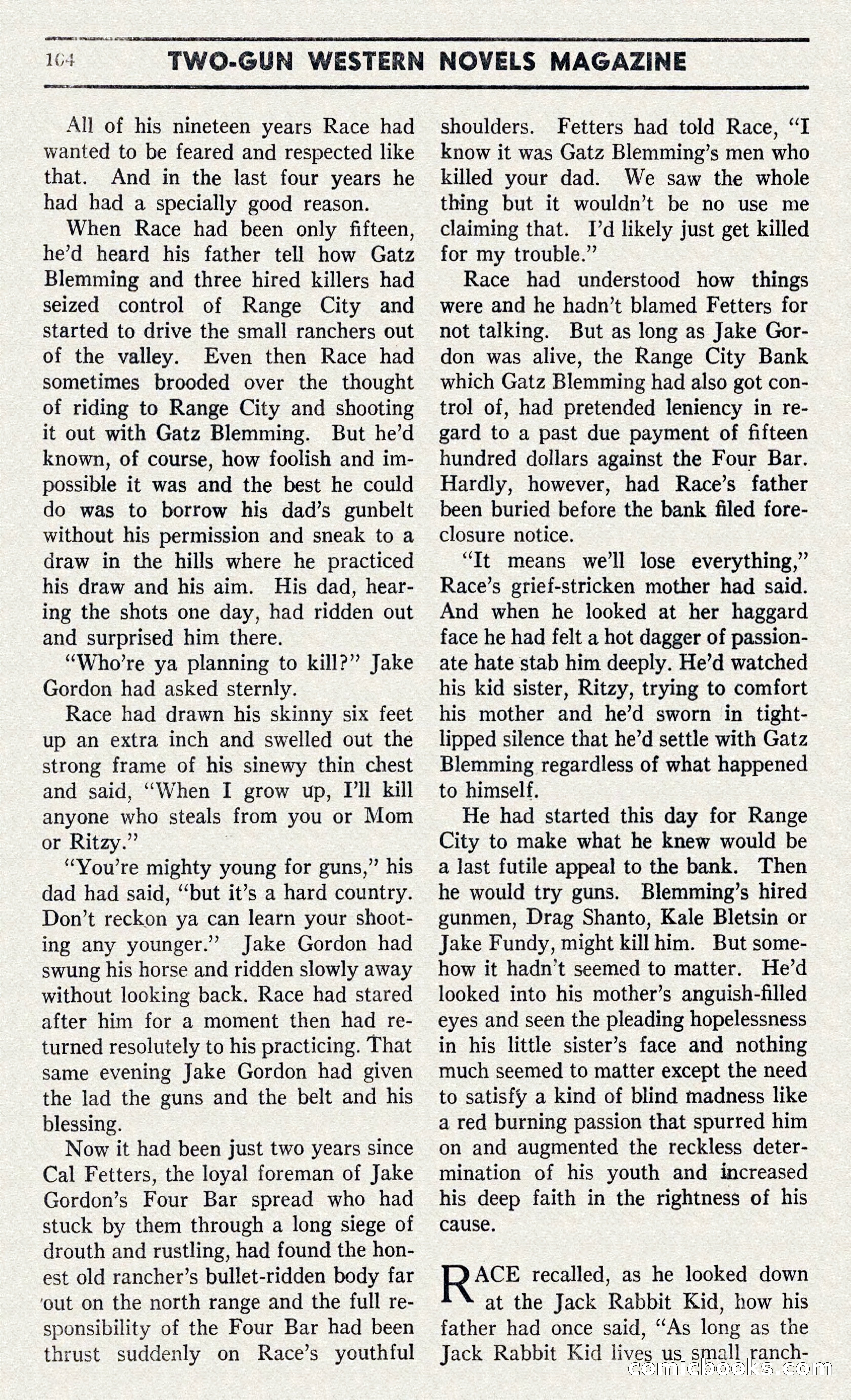Two-Gun Western Novels Magazine — page 103 of 116