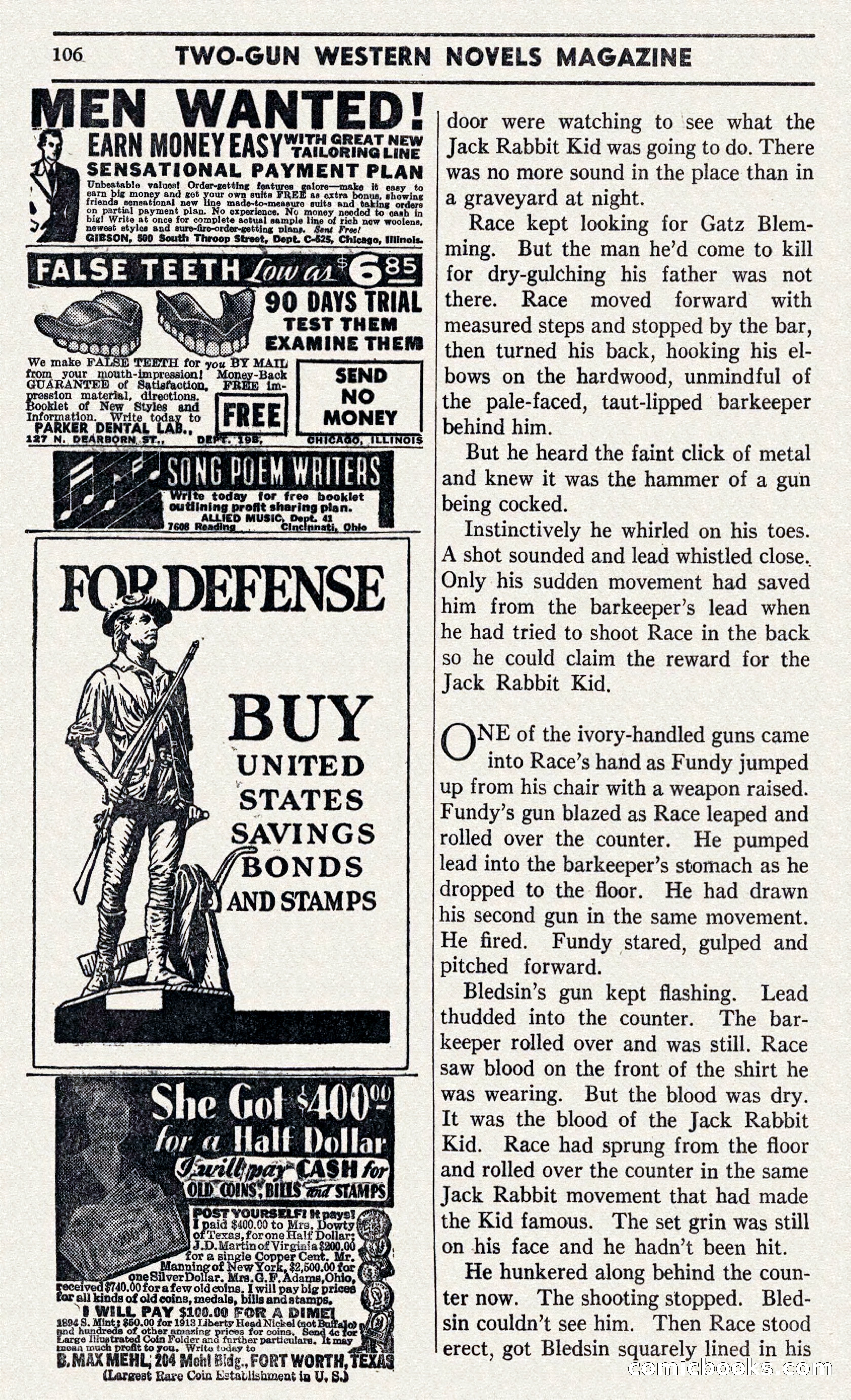 Two-Gun Western Novels Magazine — page 105 of 116