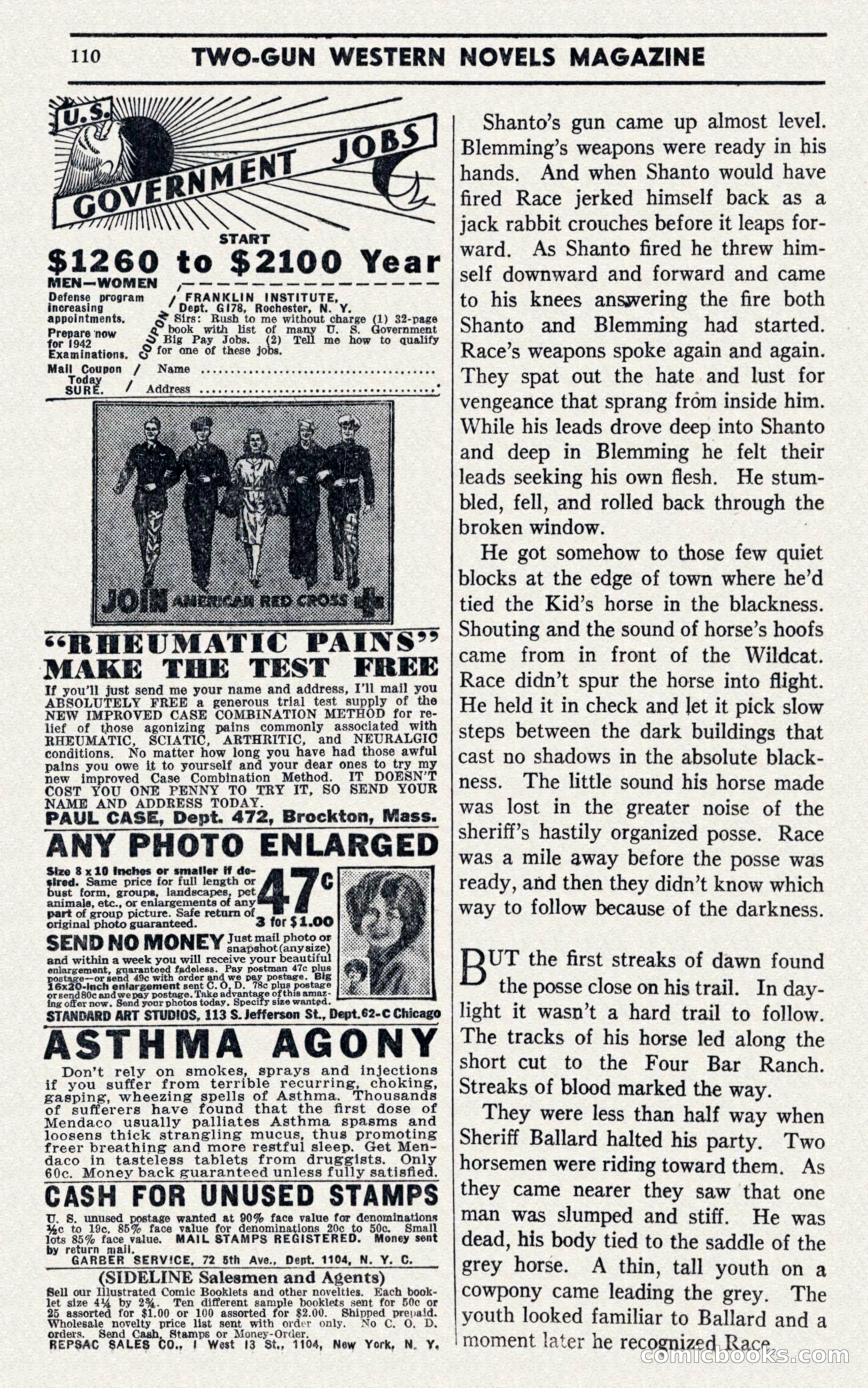 Two-Gun Western Novels Magazine — page 109 of 116
