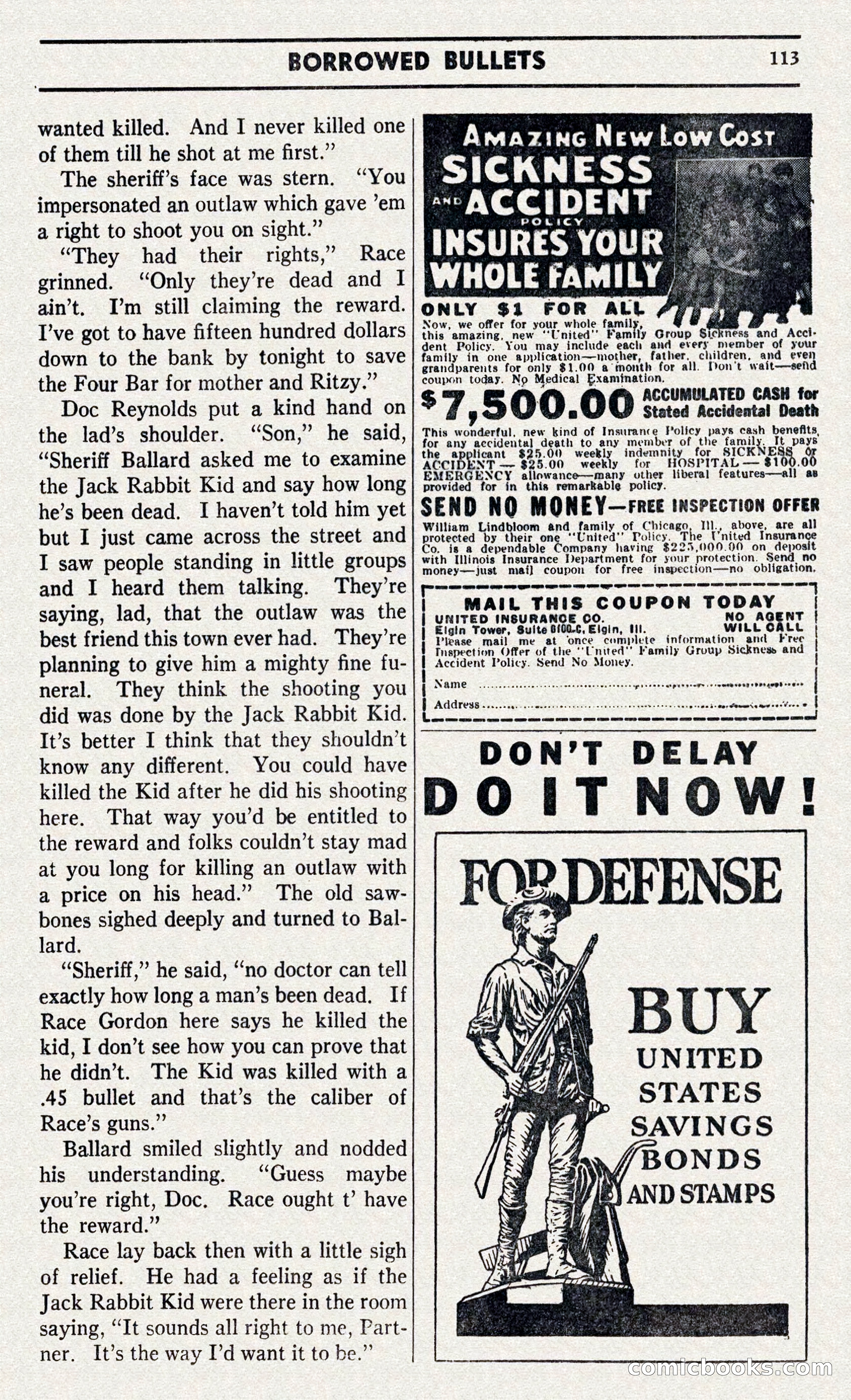 Two-Gun Western Novels Magazine — page 112 of 116