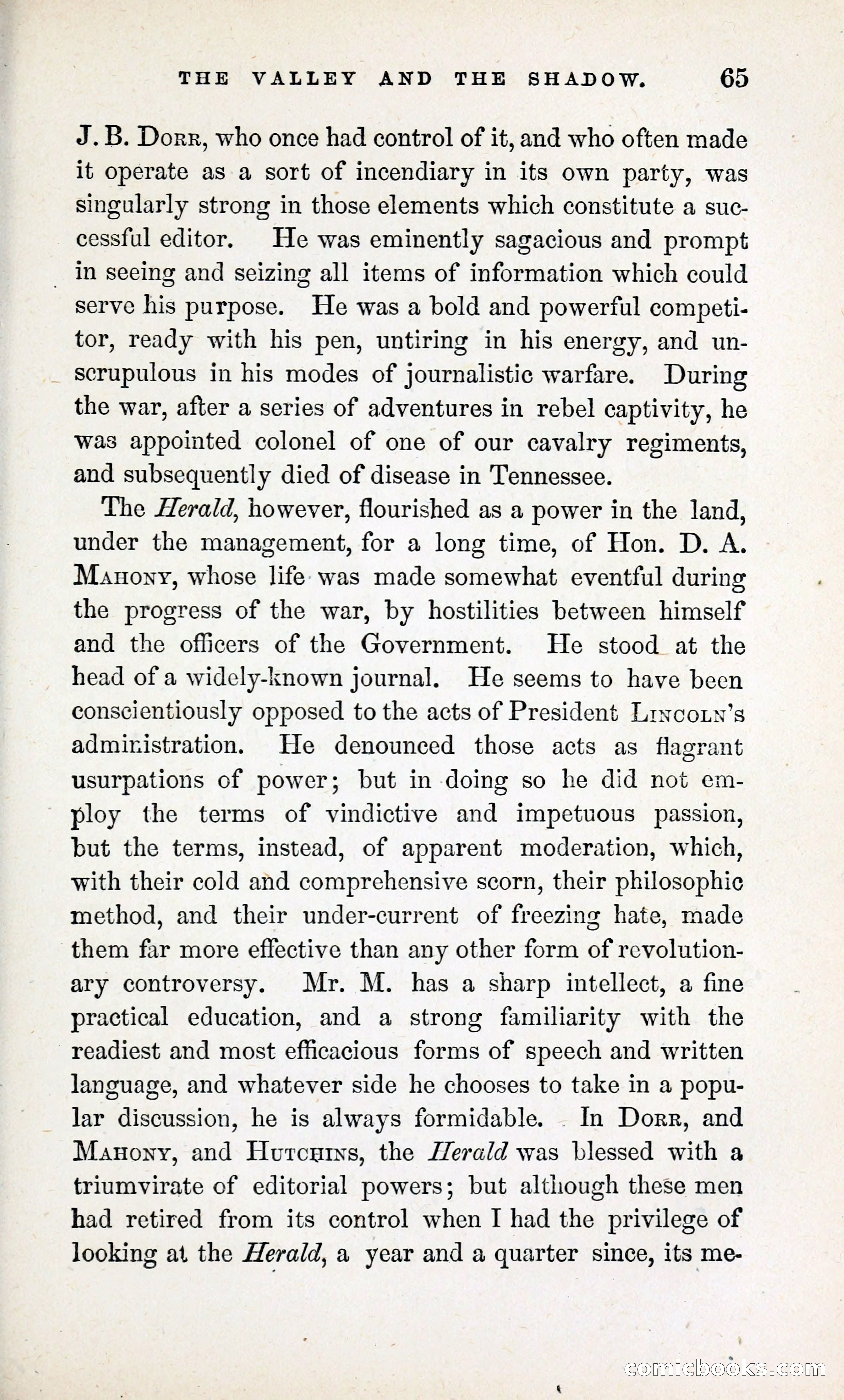 The Valley and the Shadow (1868) — page 74 of 349