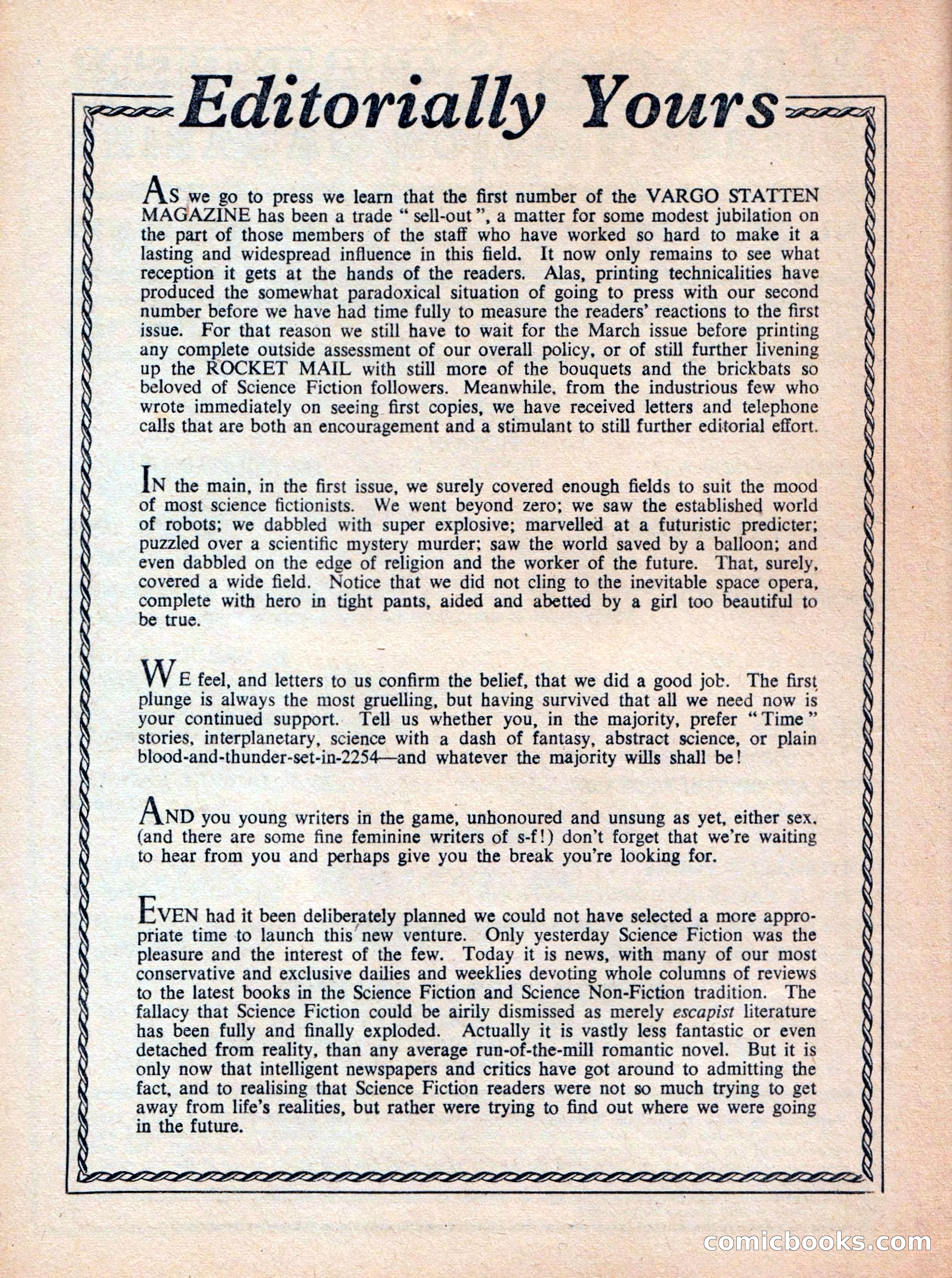 Vargo Statten Science Fiction Magazine — page 4 of 68