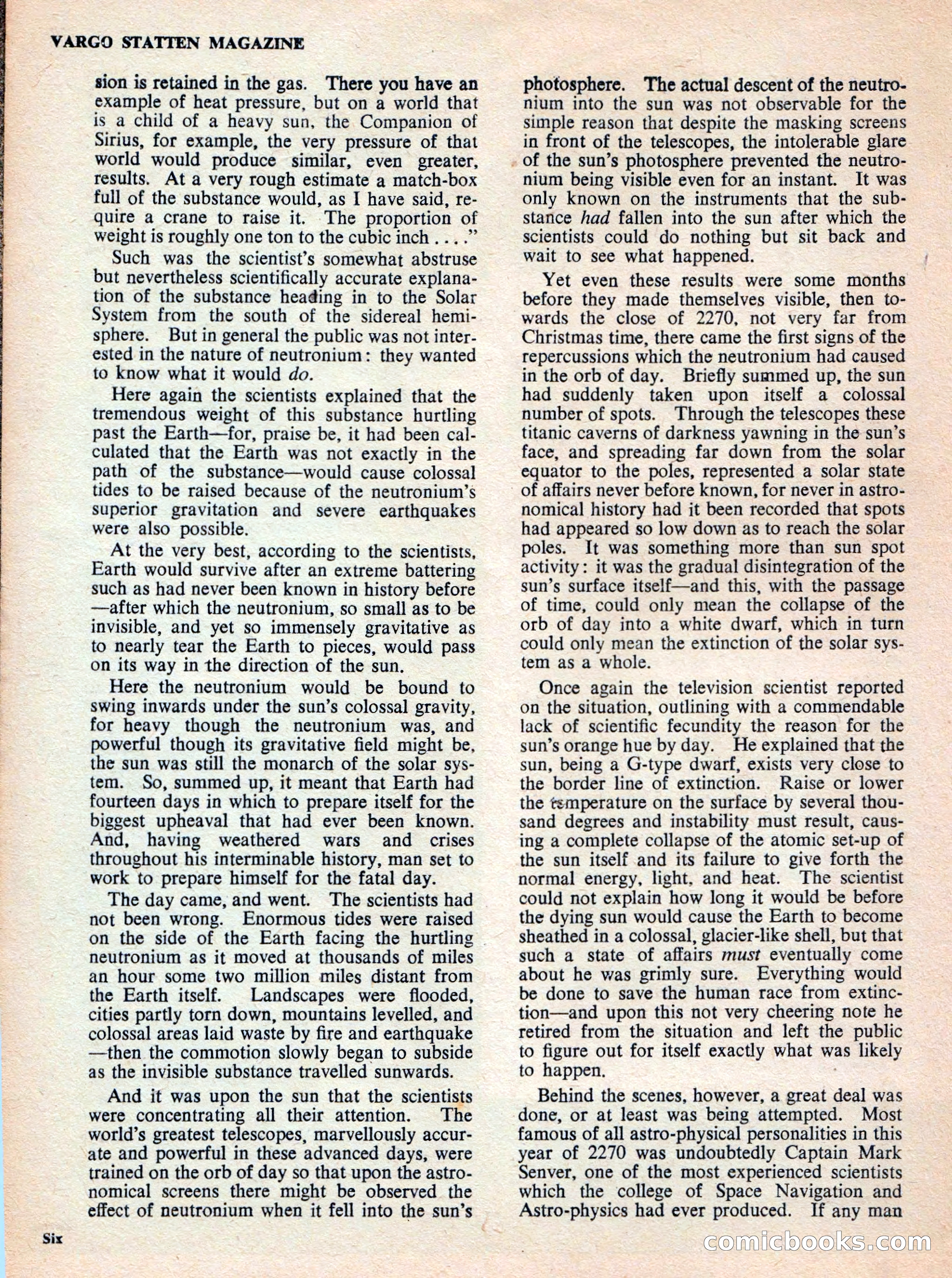Vargo Statten Science Fiction Magazine — page 8 of 68