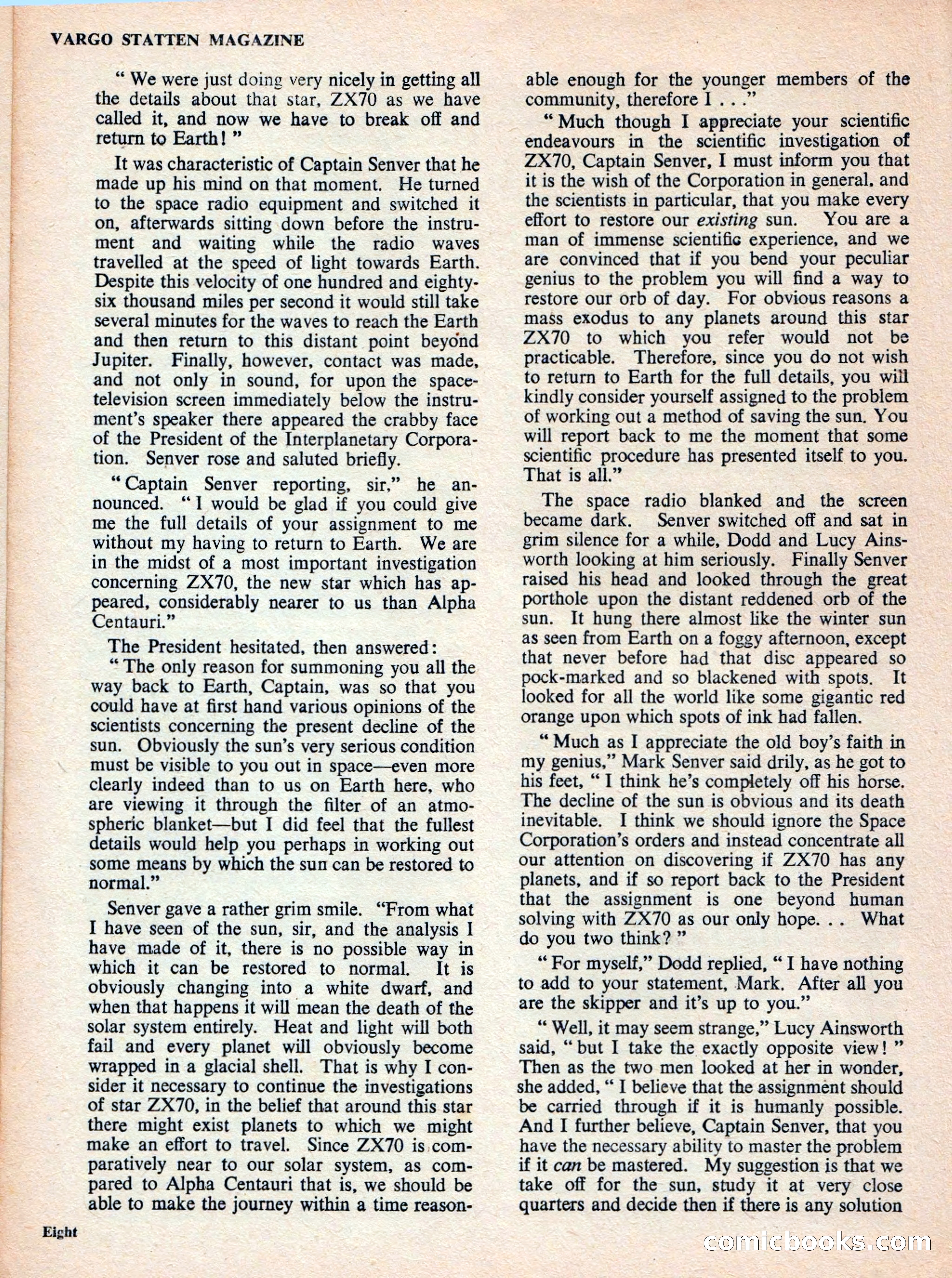 Vargo Statten Science Fiction Magazine — page 10 of 68