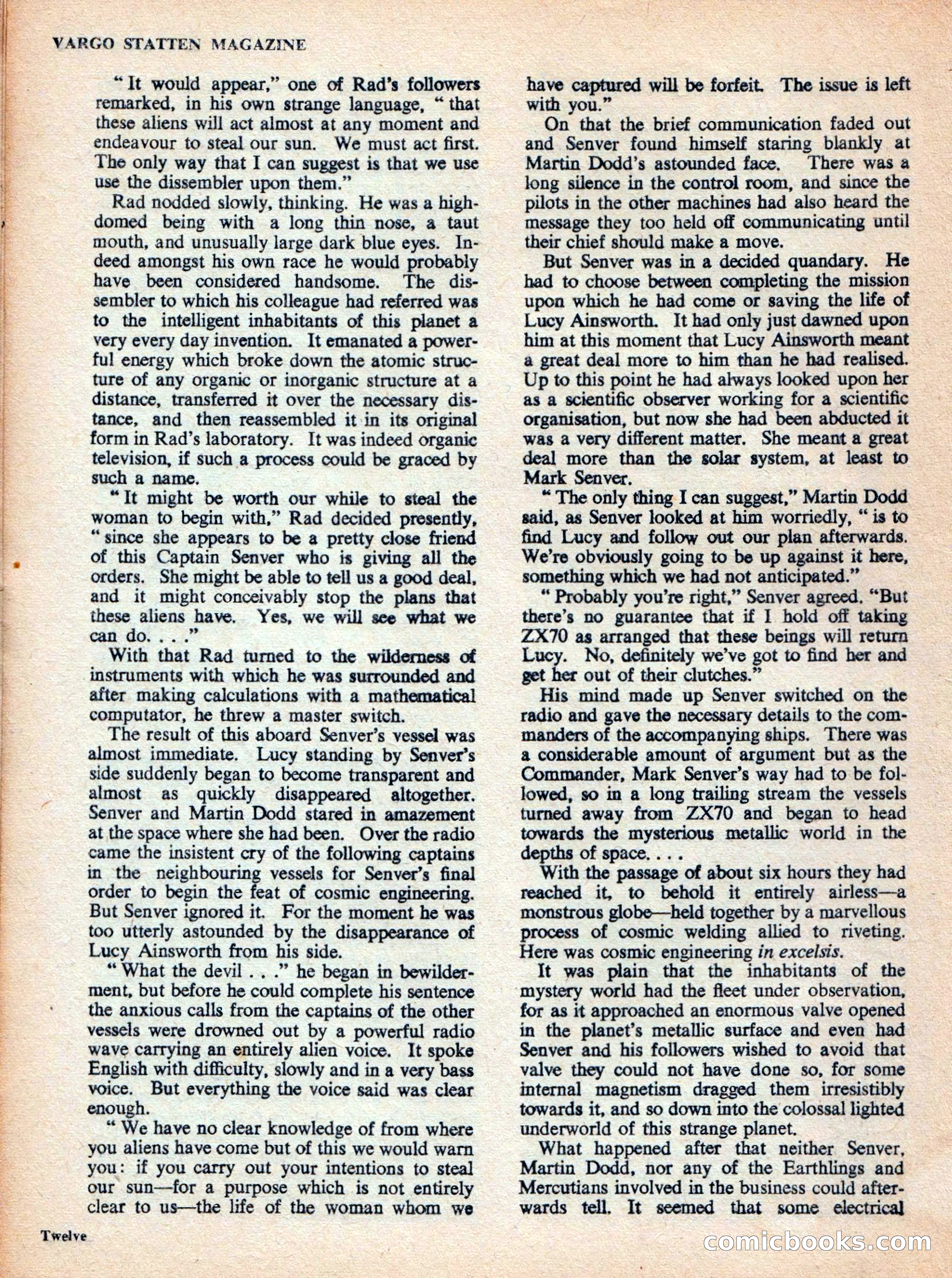 Vargo Statten Science Fiction Magazine — page 14 of 68