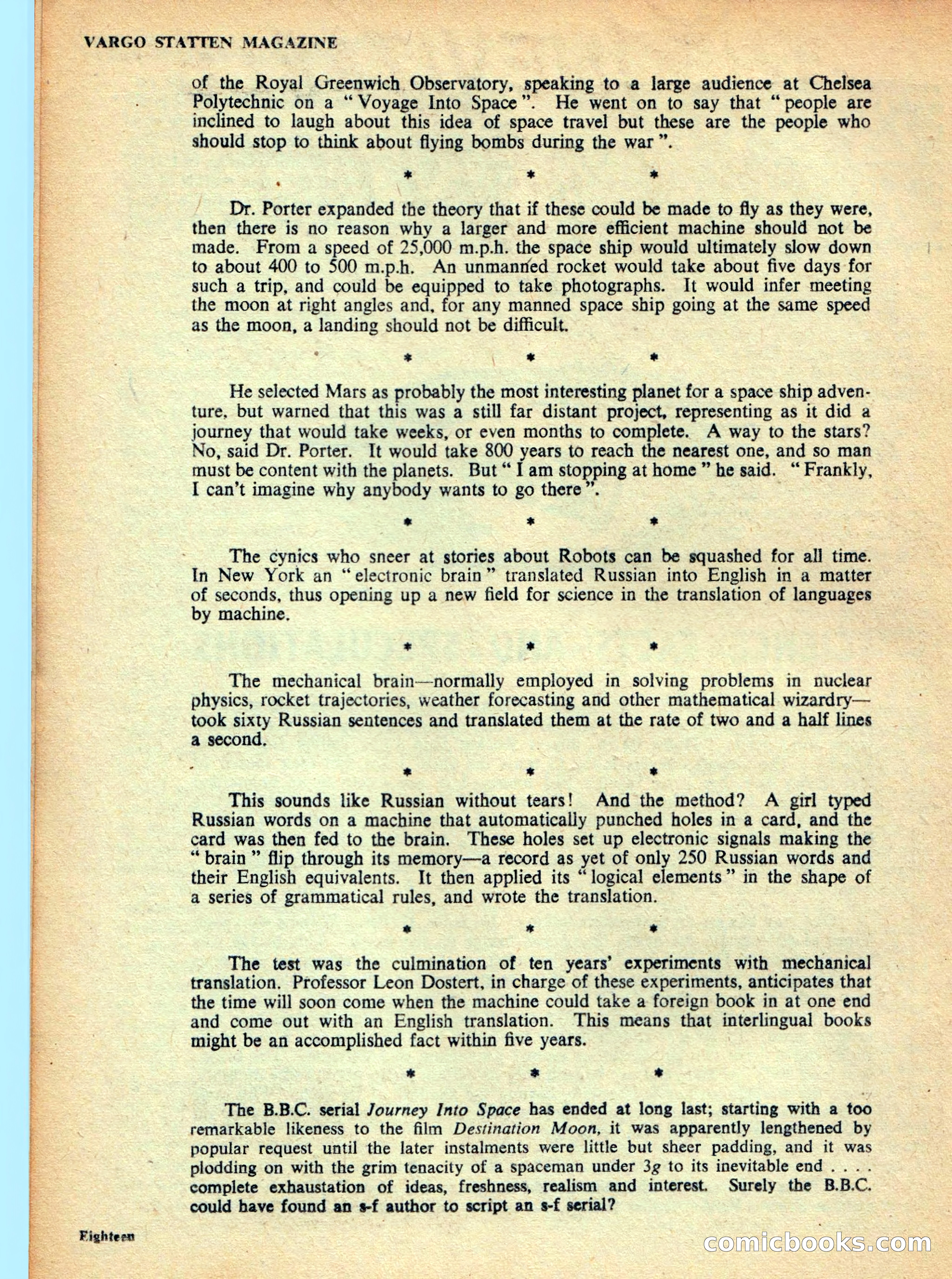 Vargo Statten Science Fiction Magazine — page 20 of 68