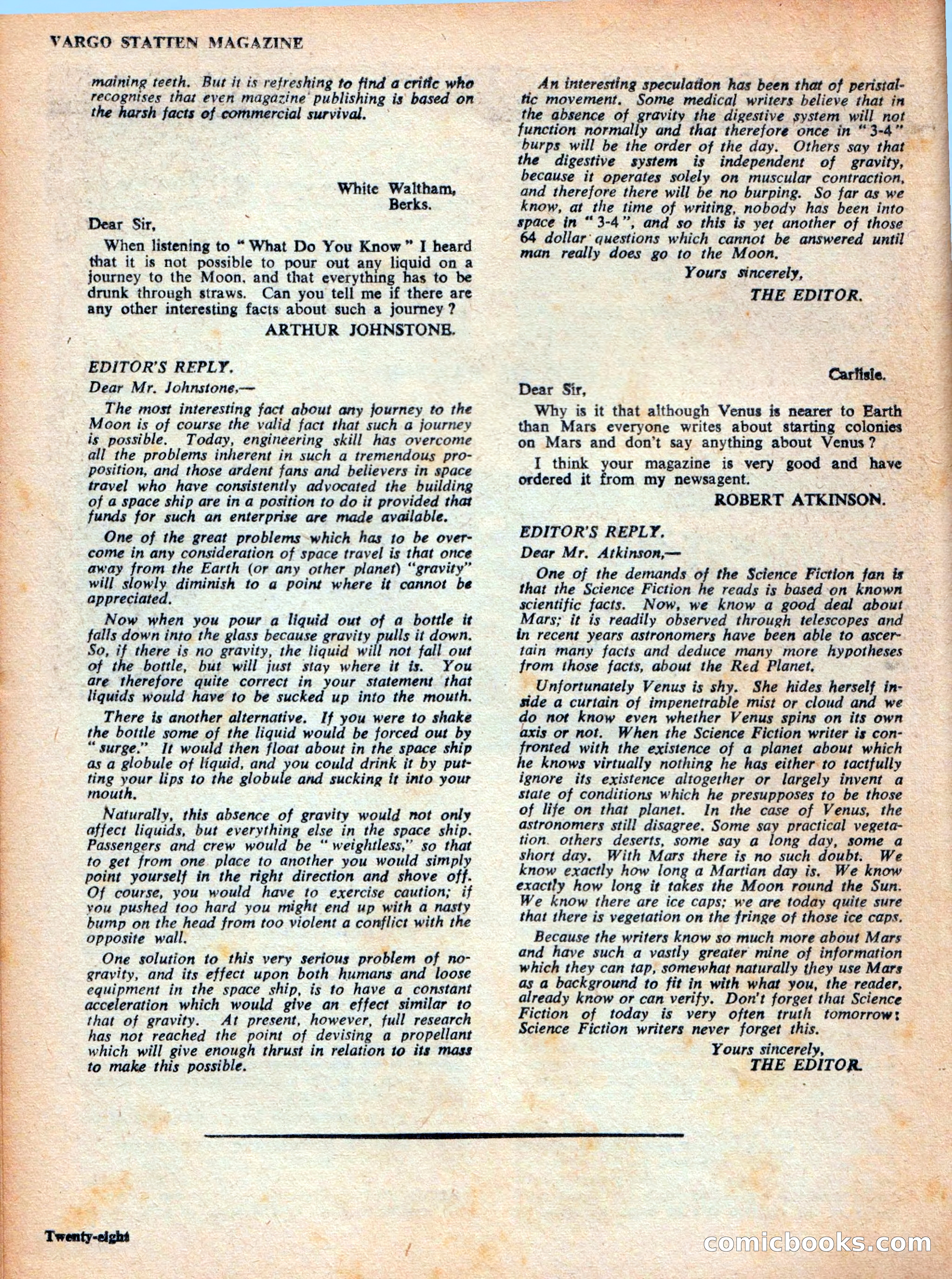 Vargo Statten Science Fiction Magazine — page 30 of 68
