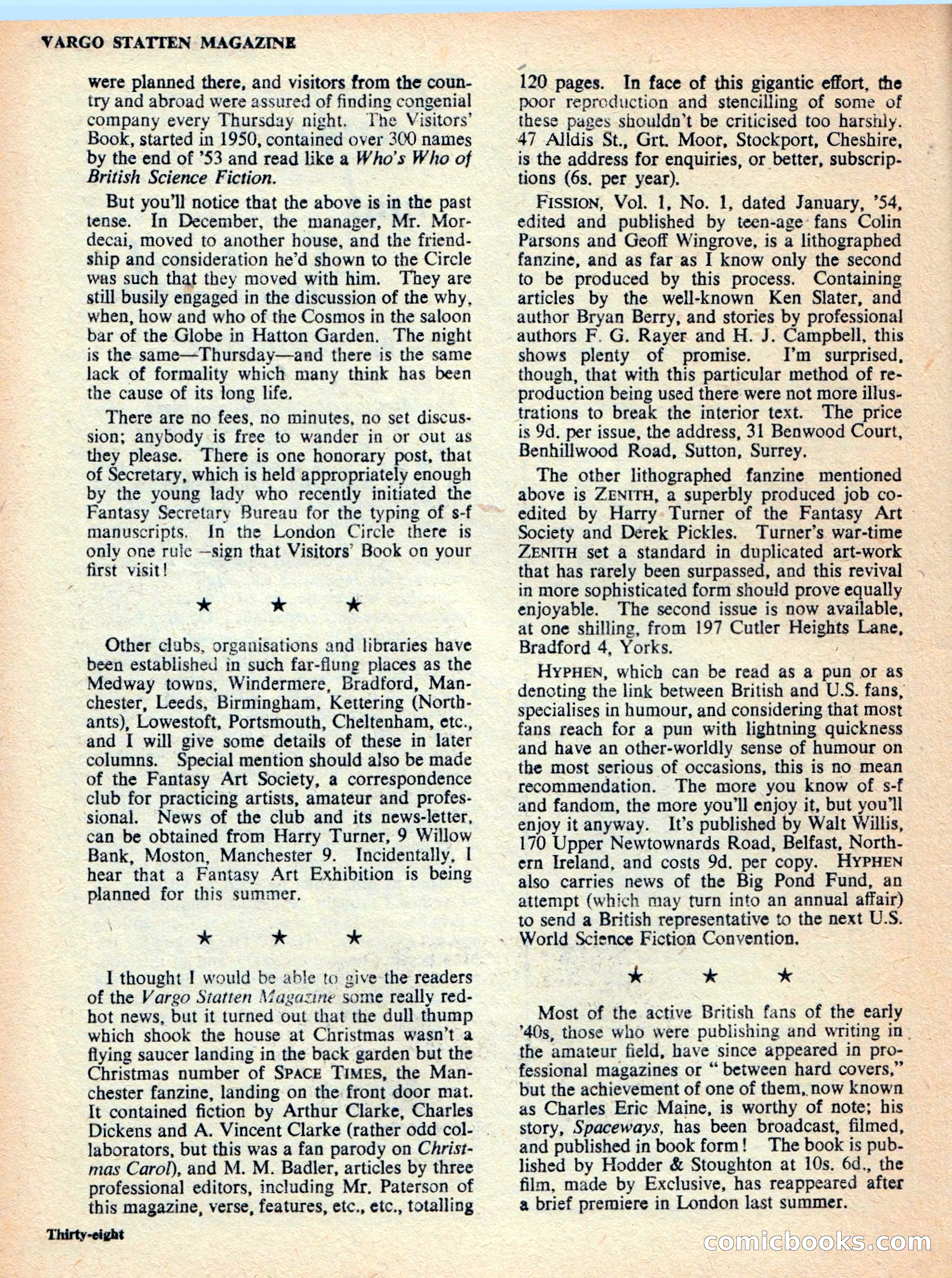 Vargo Statten Science Fiction Magazine — page 40 of 68