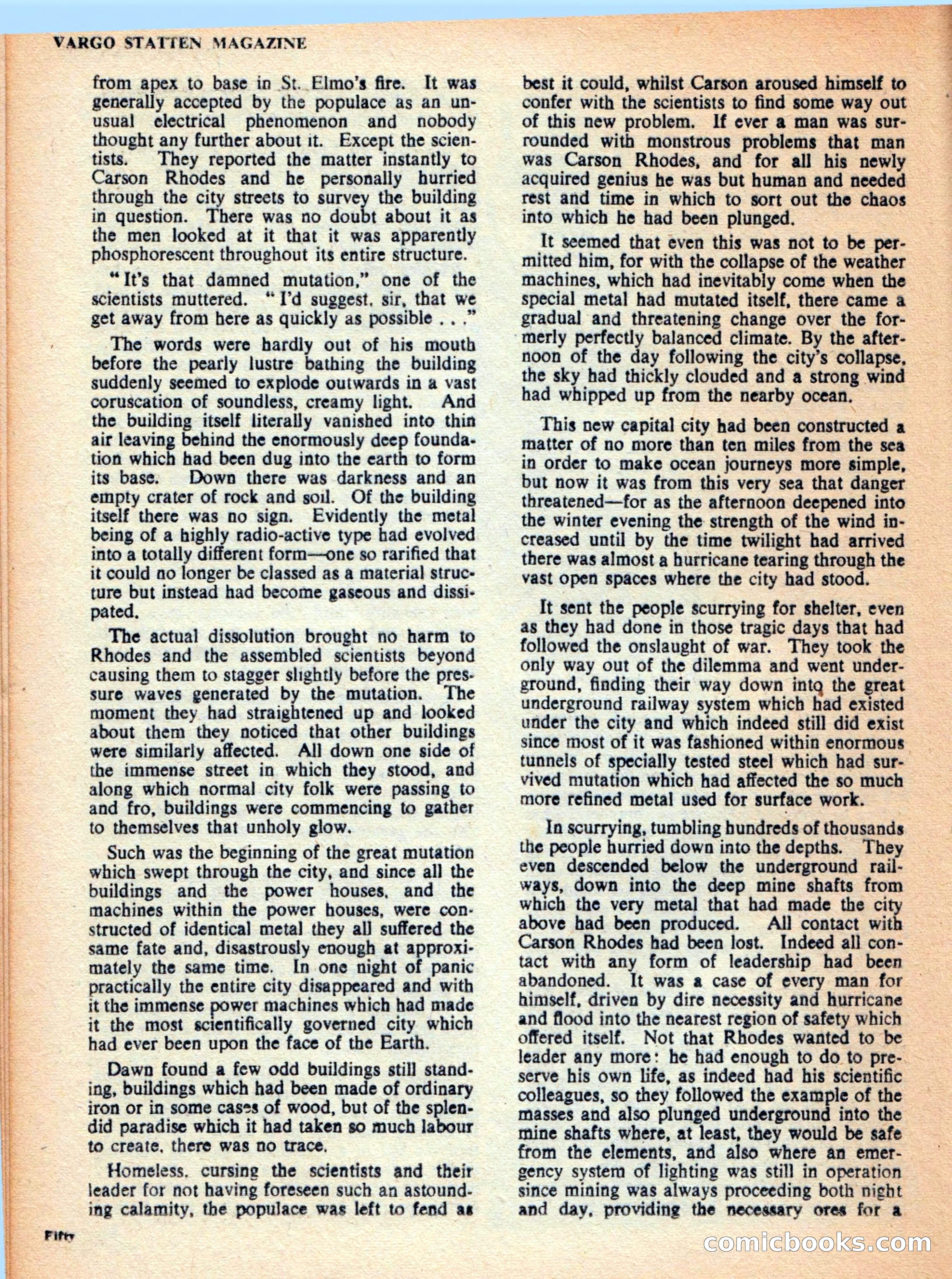 Vargo Statten Science Fiction Magazine — page 52 of 68