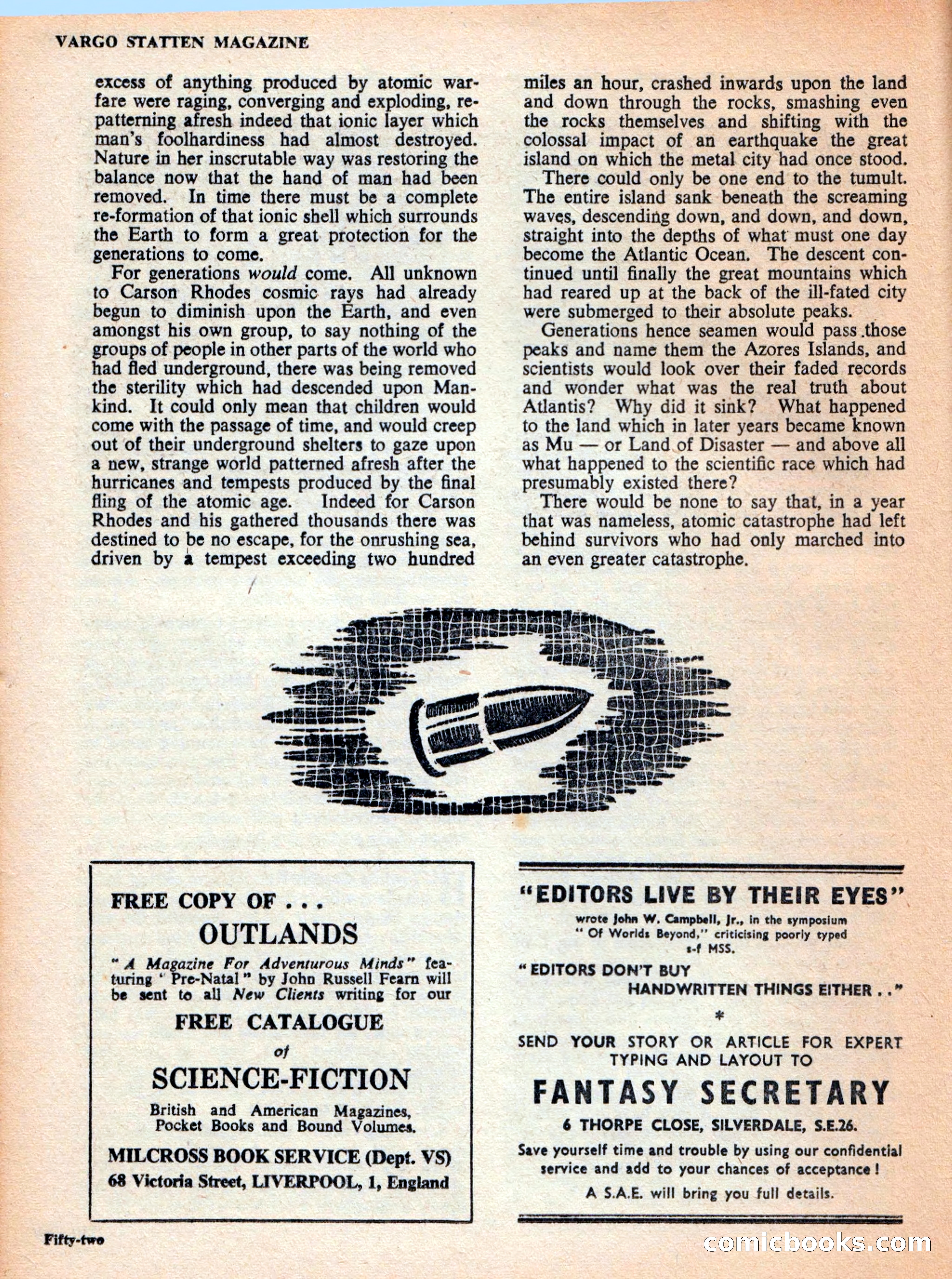 Vargo Statten Science Fiction Magazine — page 54 of 68