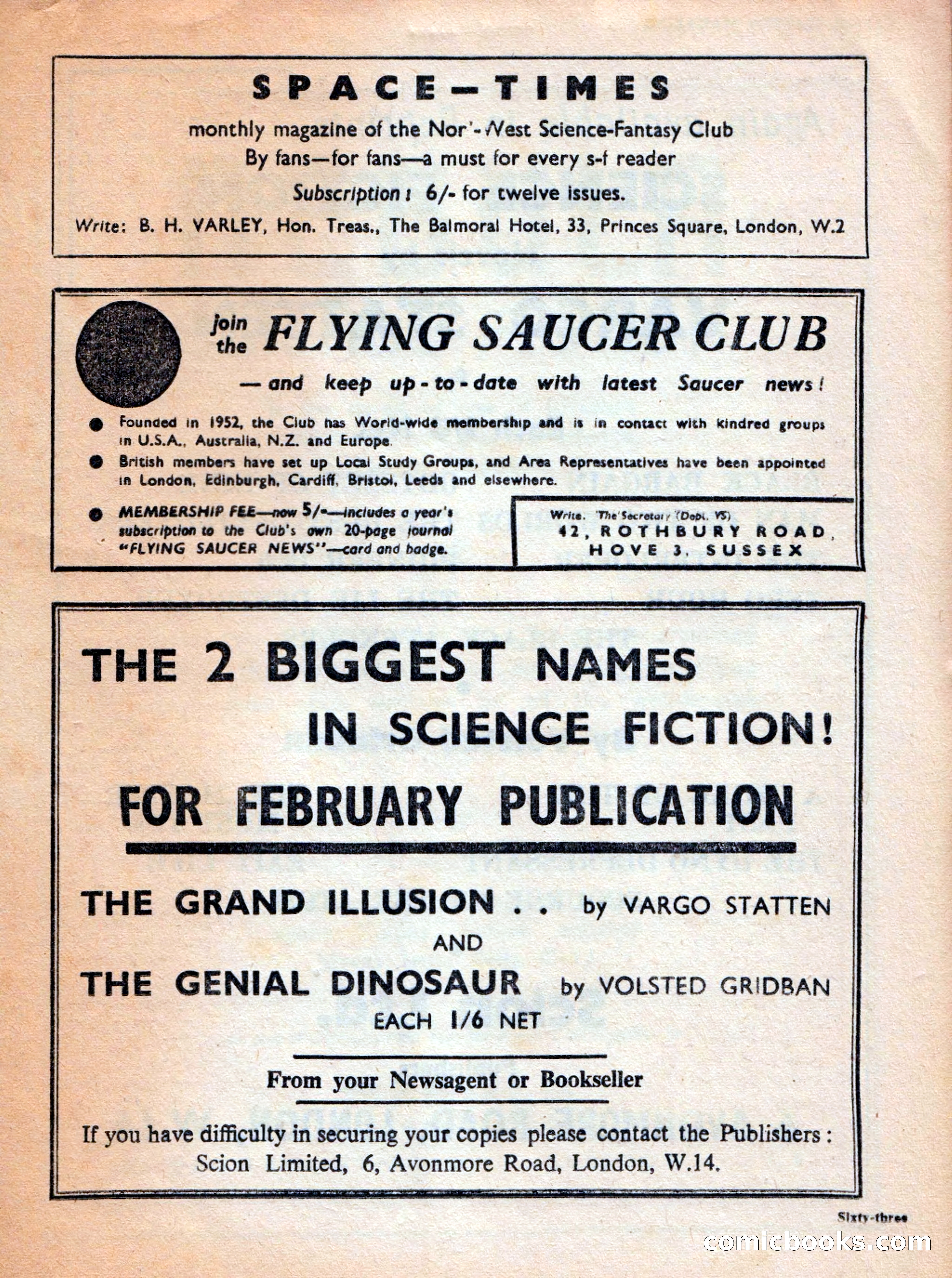 Vargo Statten Science Fiction Magazine — page 65 of 68