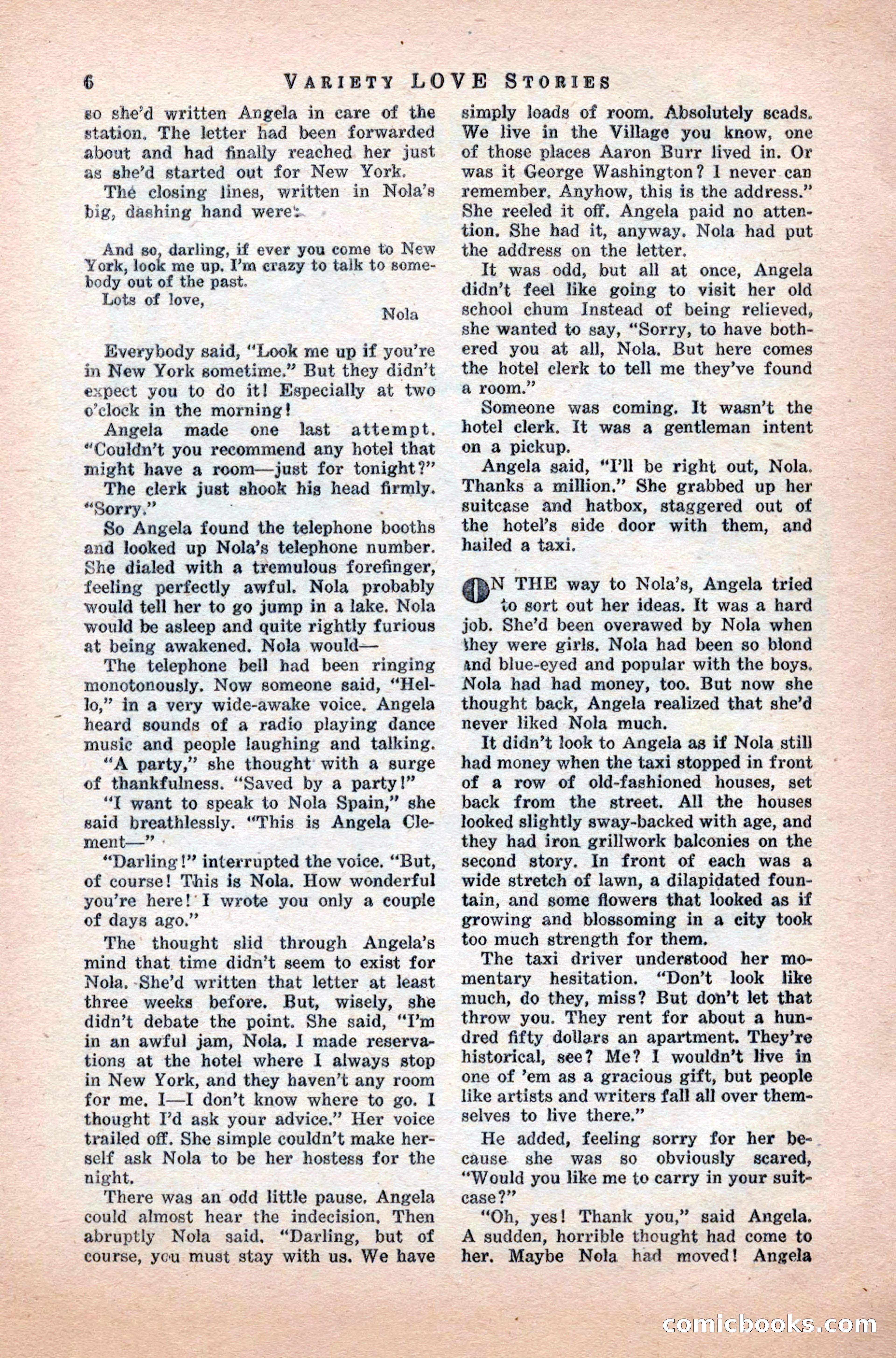 Variety Love Stories, October 1946 — page 8 of 84